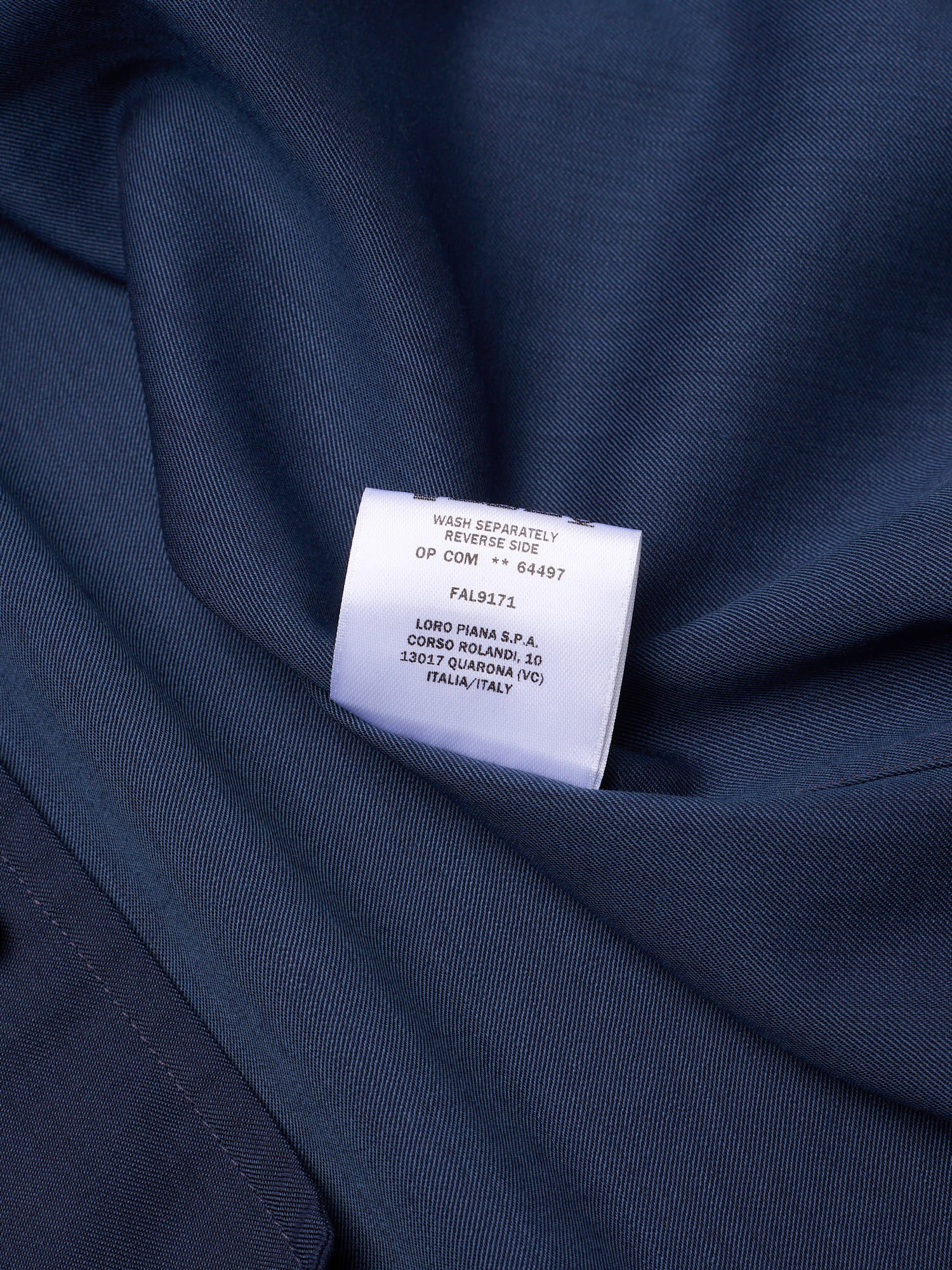 LORO PIANA Navy Virgin Wool 1 Pocket Classic Shirt