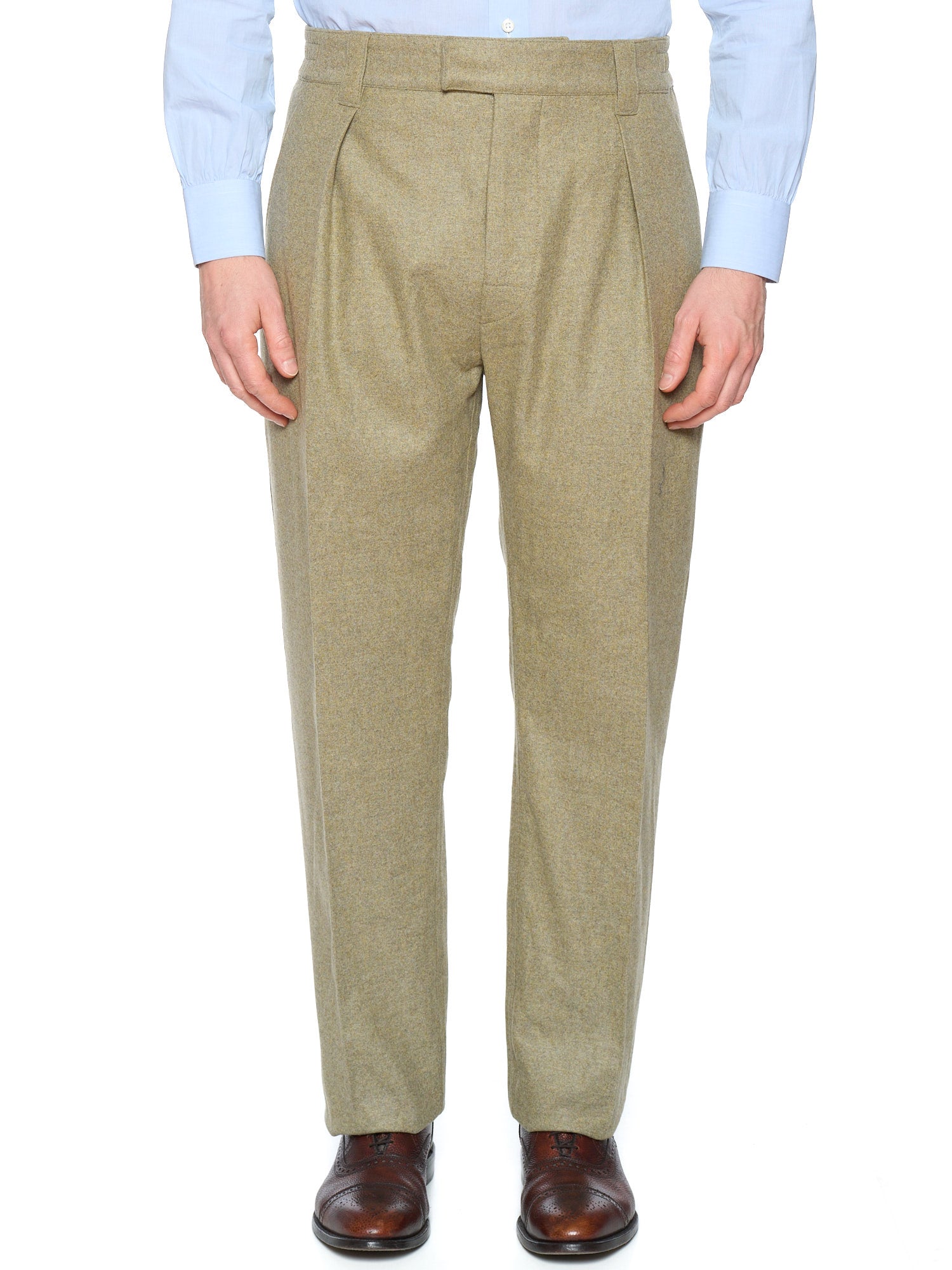LORO PIANA Virgin Wool-Cashmere Reinga Cash Flannel Trousers