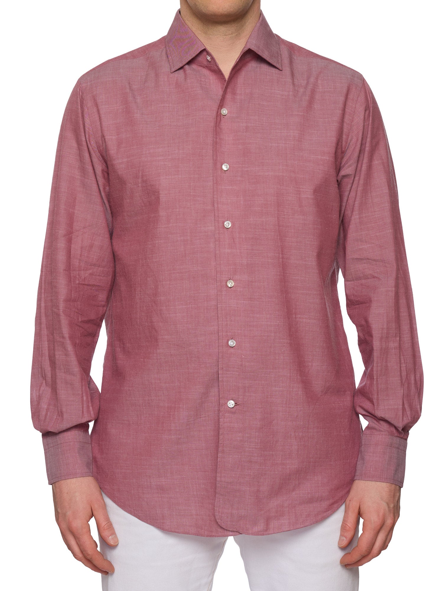 LORO PIANA "André Pad" Handmade Cotton-Cashmere Shirt NEW