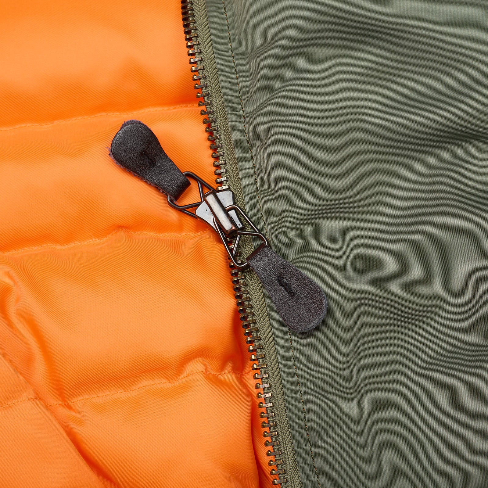 Rare LOW HURTZ Green-Orange Reversible Down Filled Bomber Jacket NEW Size L