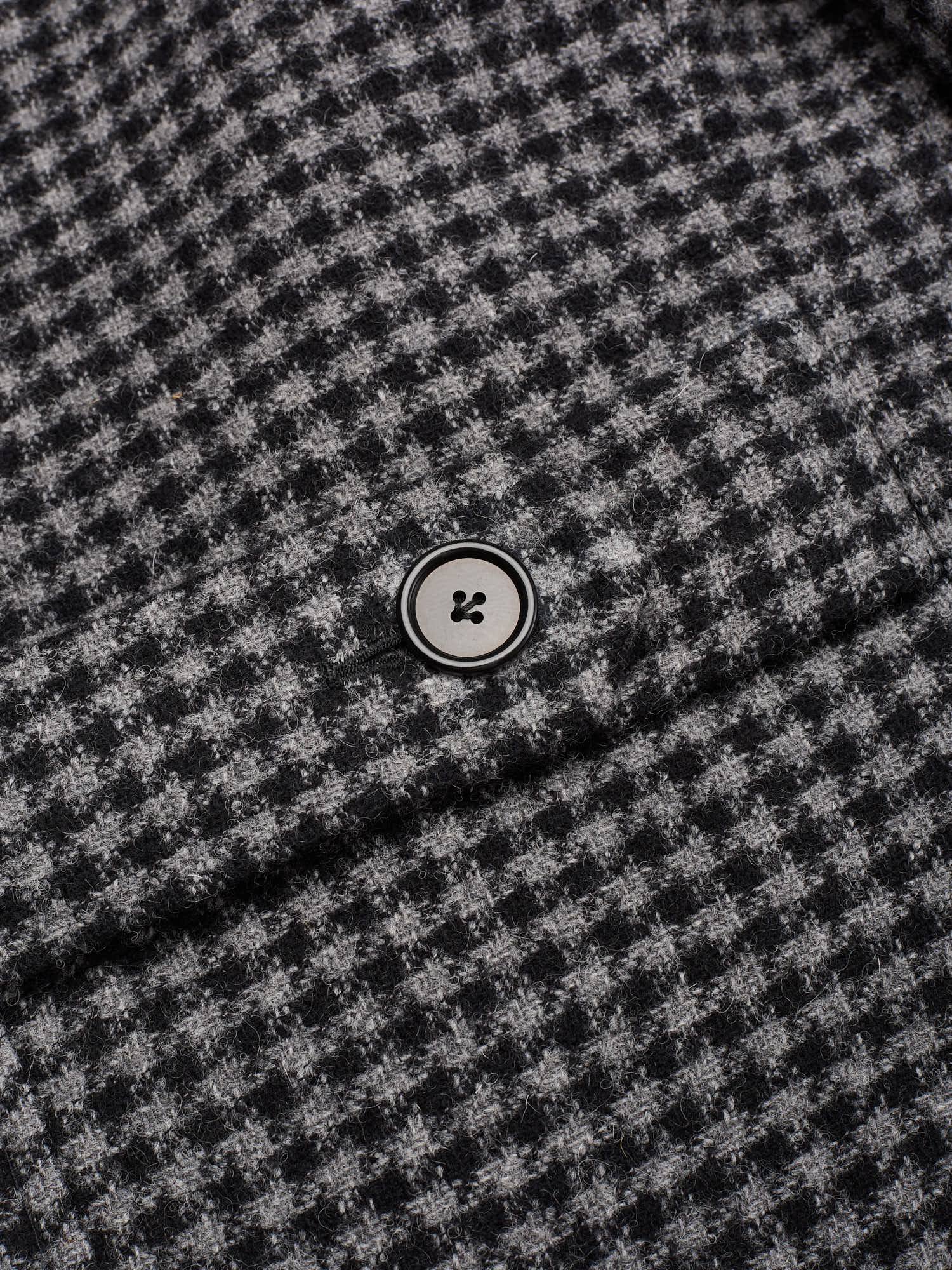 LUIGI BORRELLI Napoli "Roma" Gray Houndstooth Wool-Cotton Overcoat NEW