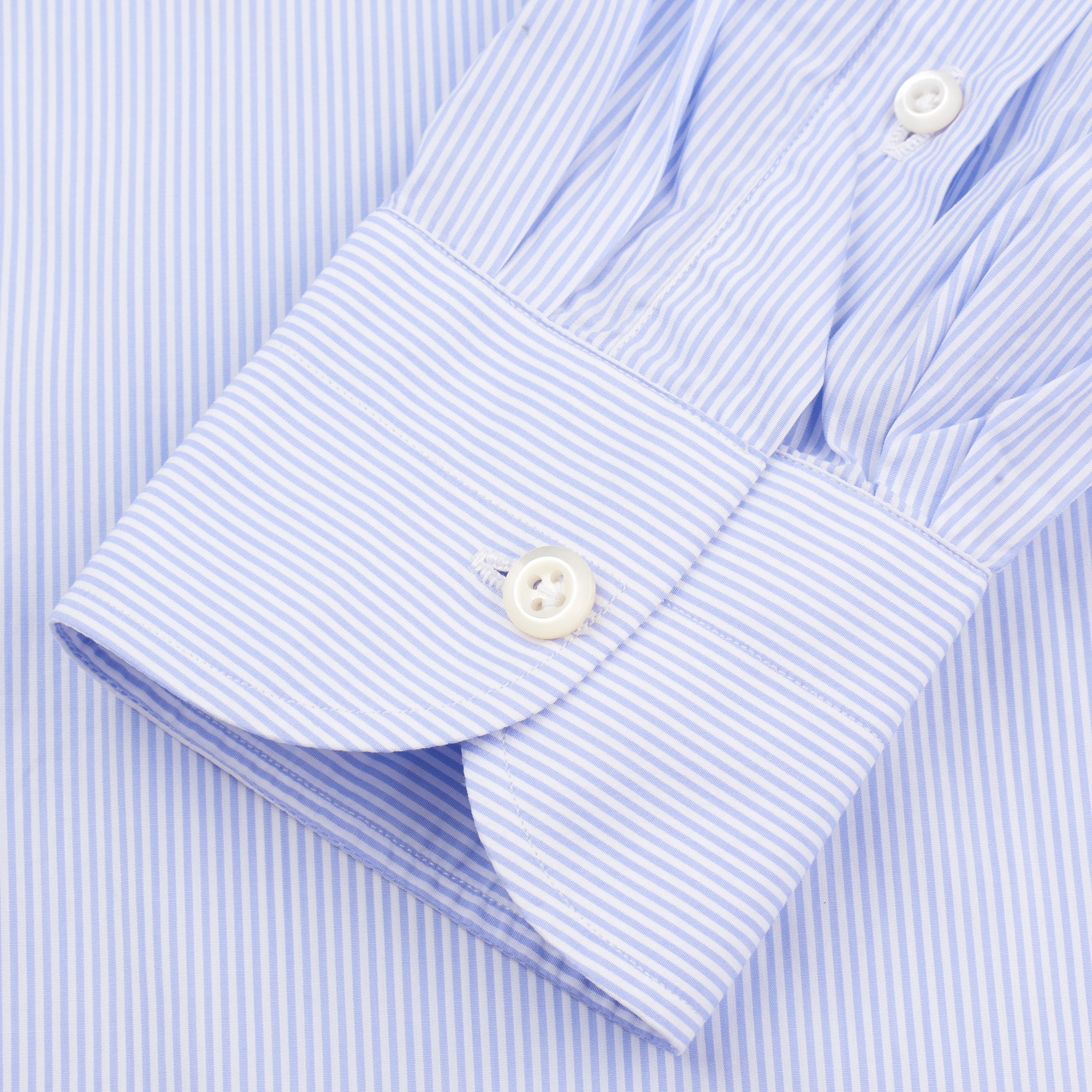 LUIGI BORRELLI Royal Collection L.B.R.C. Blue Striped Cotton Dress Shirt EU 40 US 15.75 Slim LUIGI BORRELLI
