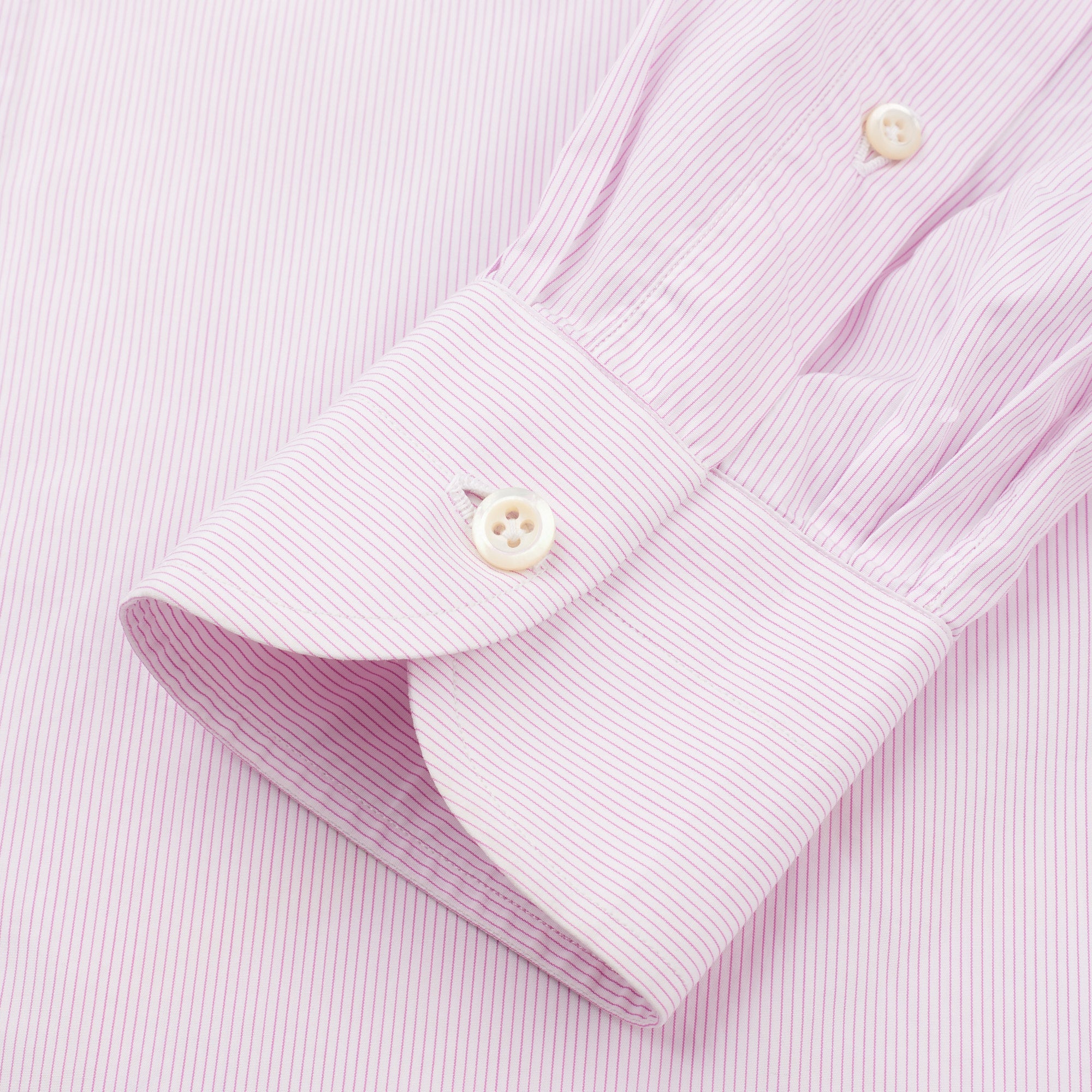 LUIGI BORRELLI Royal Collection L.B.R.C. Pink Striped Cotton Dress Shirt EU 40 US 15.75 LUIGI BORRELLI