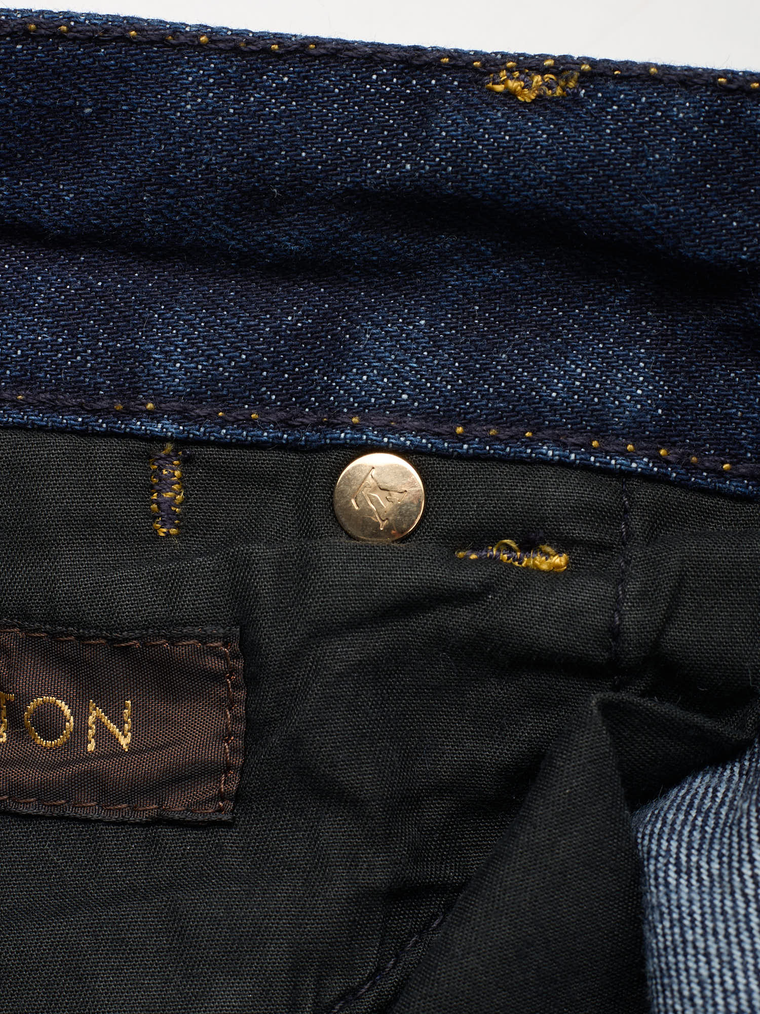 LOUIS VUITTON Blue Flower Logo Denim Jeans Size 44 US 34