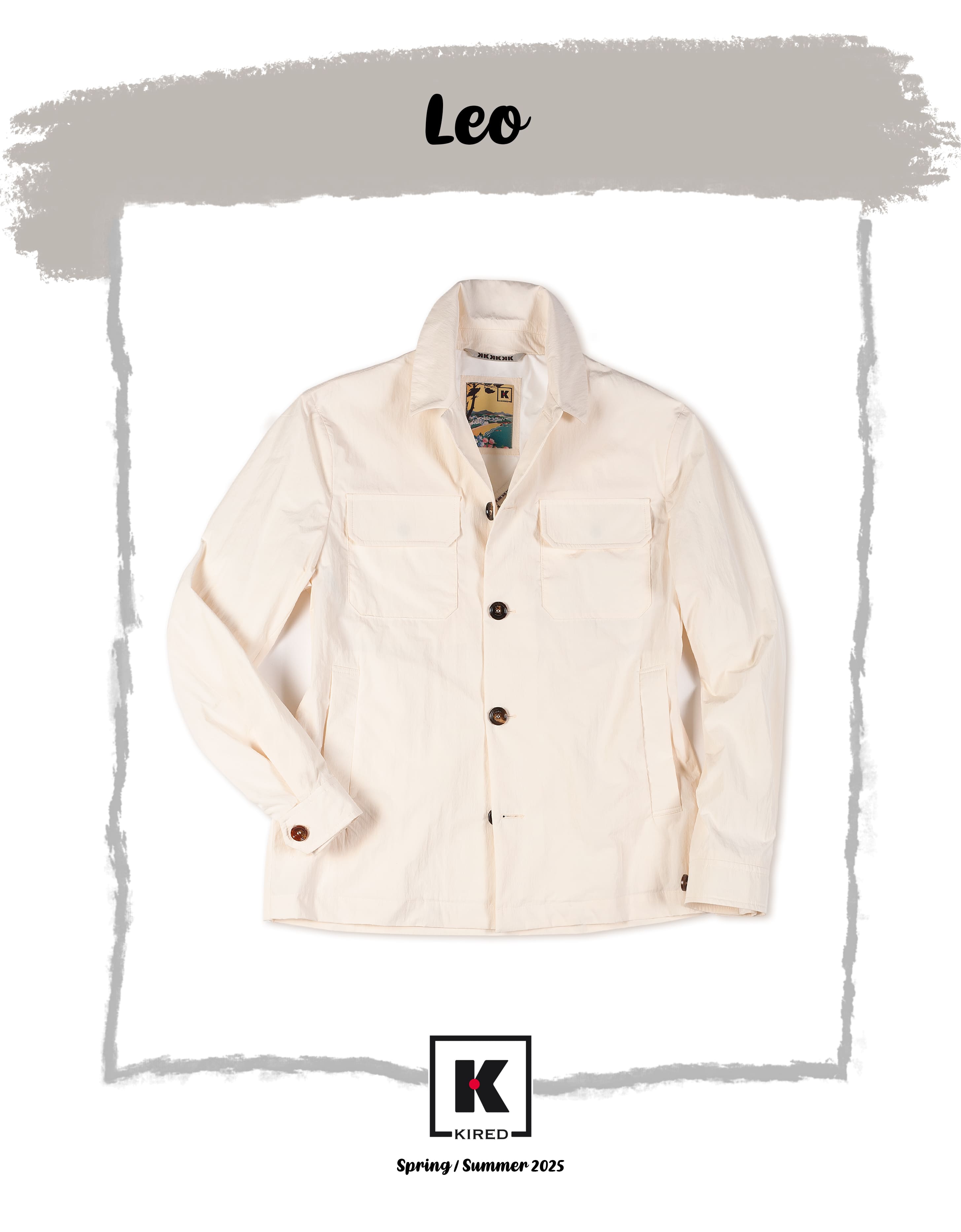 KITON KIRED "Leo" Cream Carlo Barbera Tropical Jacket EU 50 NEW US M 2025