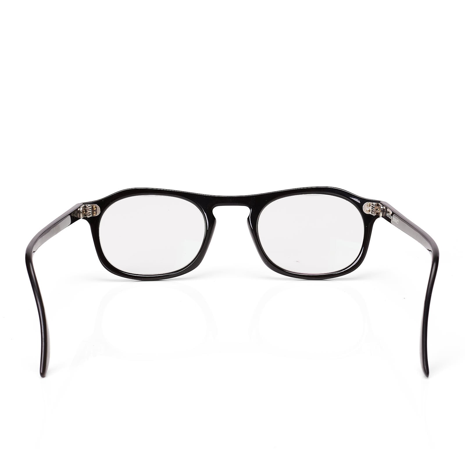 MAISON BONNET Black Acetate Full Frame Rectangular Eyeglasses With Case MAISON BONNET
