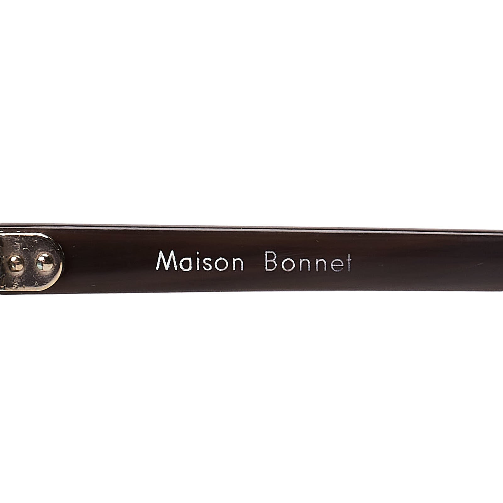 MAISON BONNET Brown Tortoise Acetate Full Frame Aviator Eyeglasses With Case MAISON BONNET