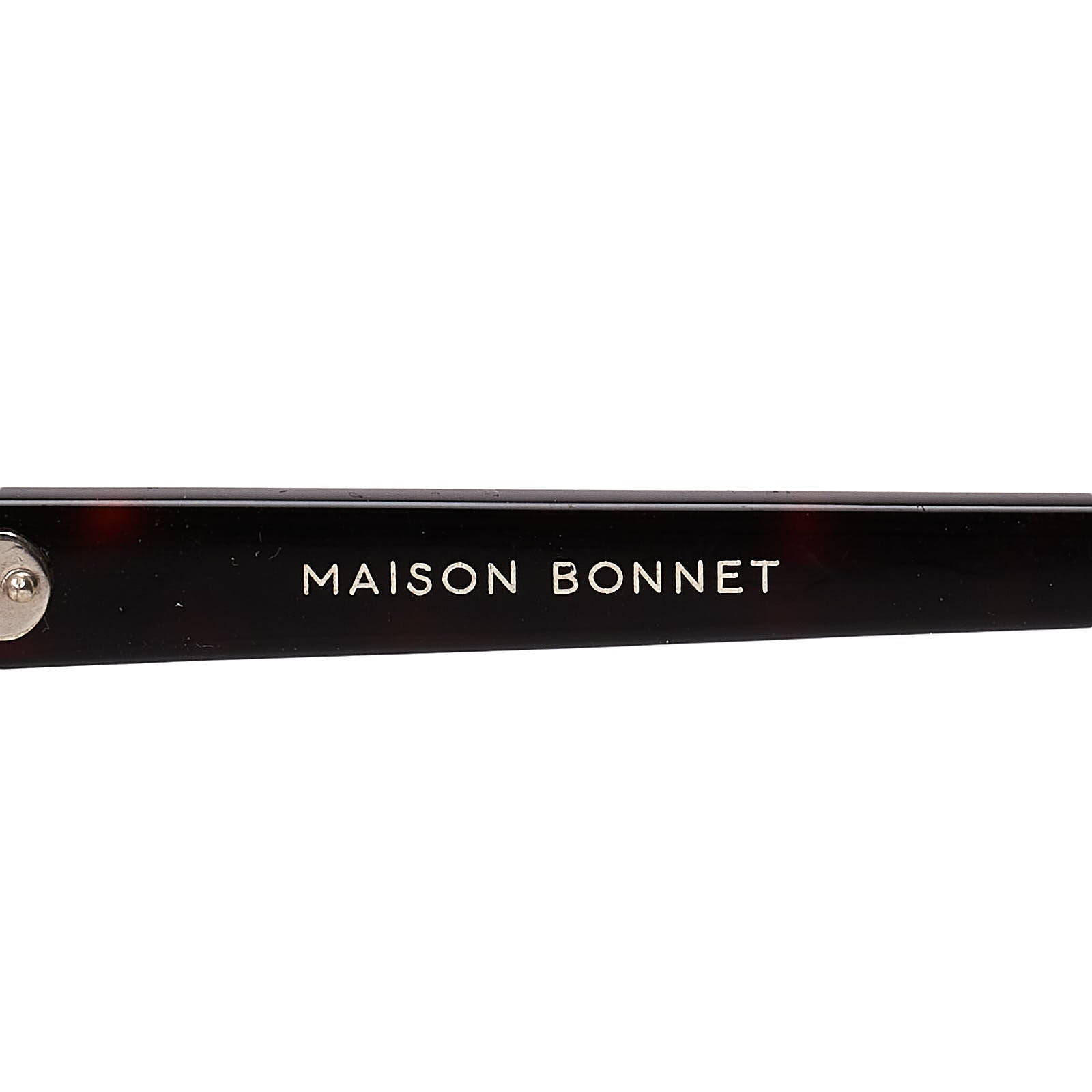 MAISON BONNET Gray Horn Full Frame Rectangular Blue Lenses Eyeglasses With Case MAISON BONNET