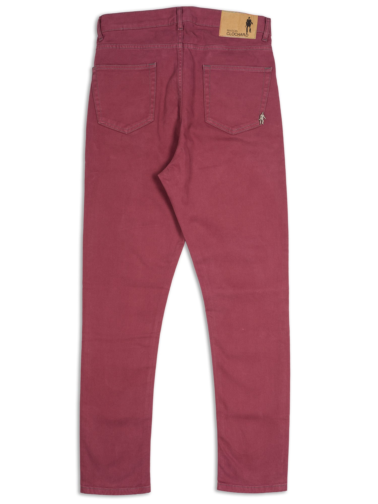 MAISON CLOCHARD Bordeaux "Pelican" Slim Jeans