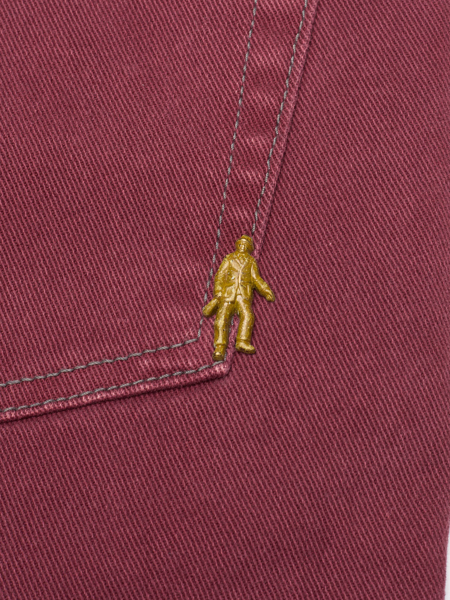 MAISON CLOCHARD Bordeaux "Egret" Cotton-Elastane Skinny Fit Stretch Jeans