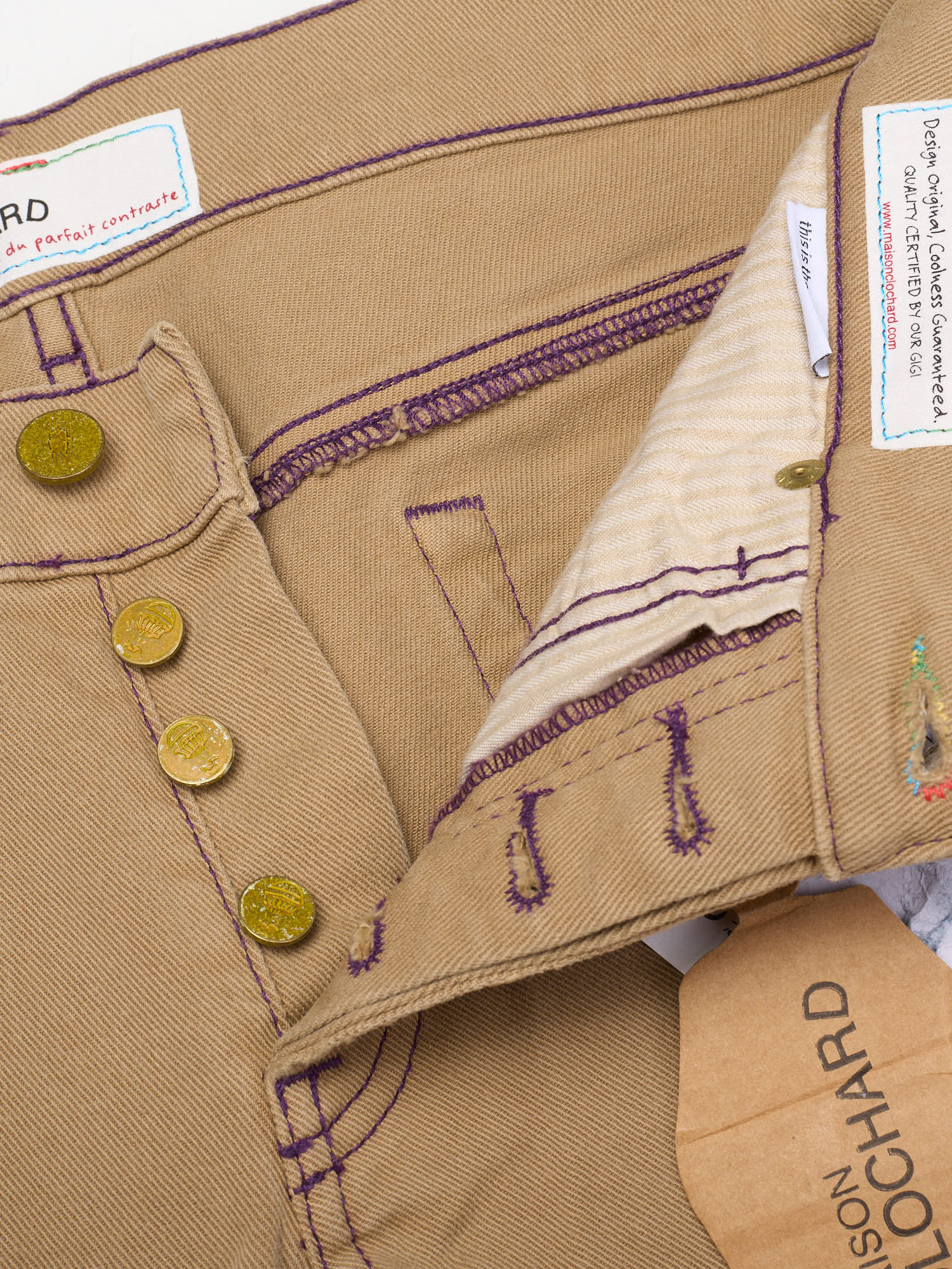 MAISON CLOCHARD Beige "Egret" Skinny Jeans NEW US 29