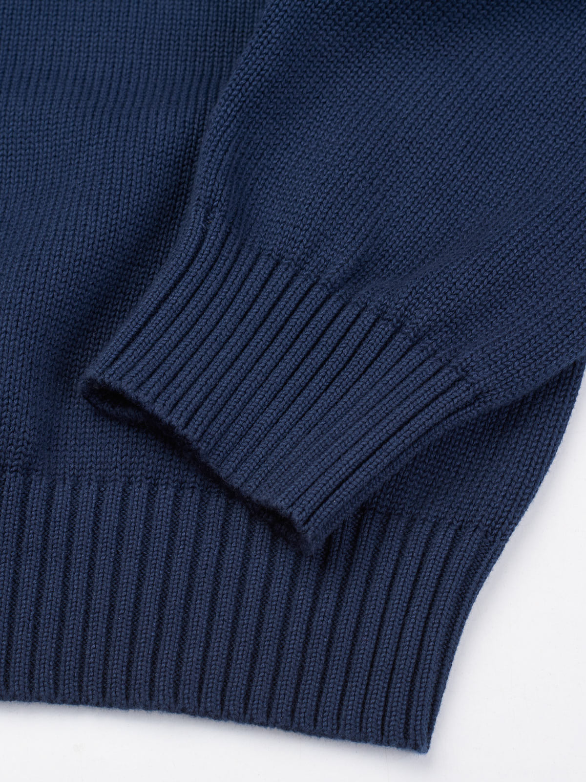 MALO Navy Blue Cotton Crewneck Knit Sweater EU 56 US XXL