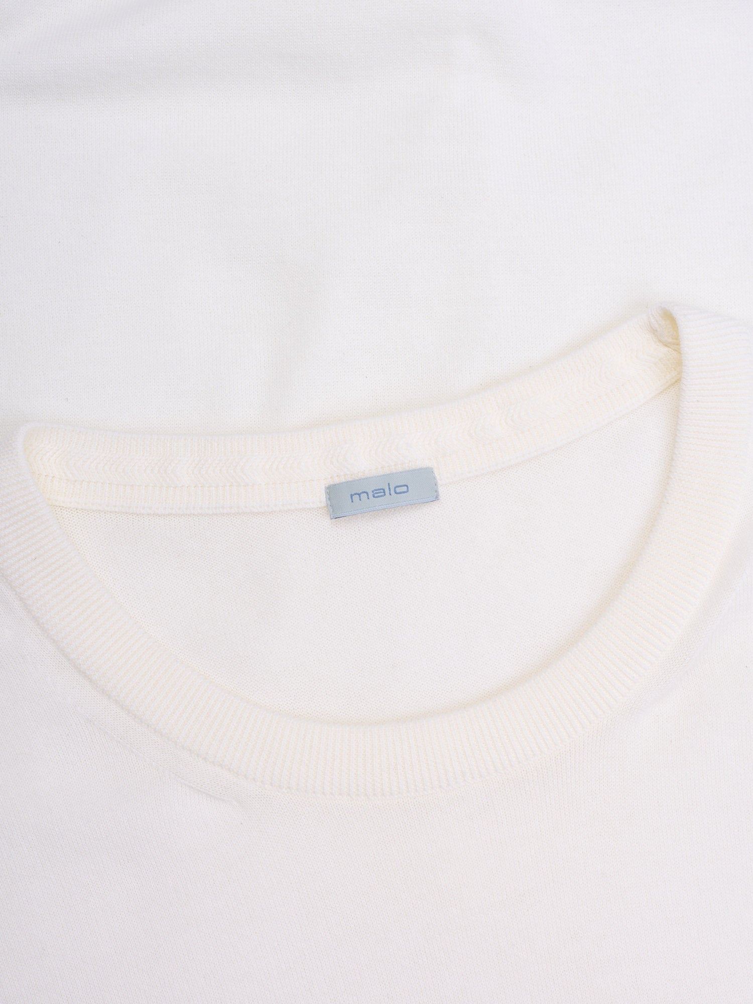 MALO White Cotton Jersey Short Sleeve T-Shirt Size L Slim Fit