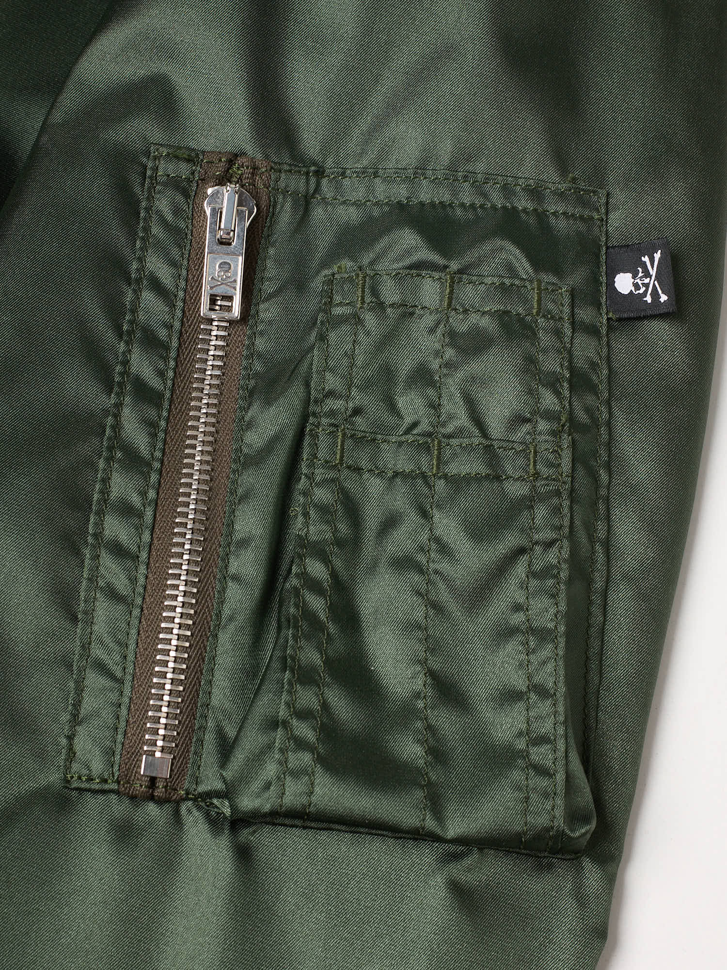 MASTERMIND WORLD Green Patch Skull MA-1 Bomber Jacket