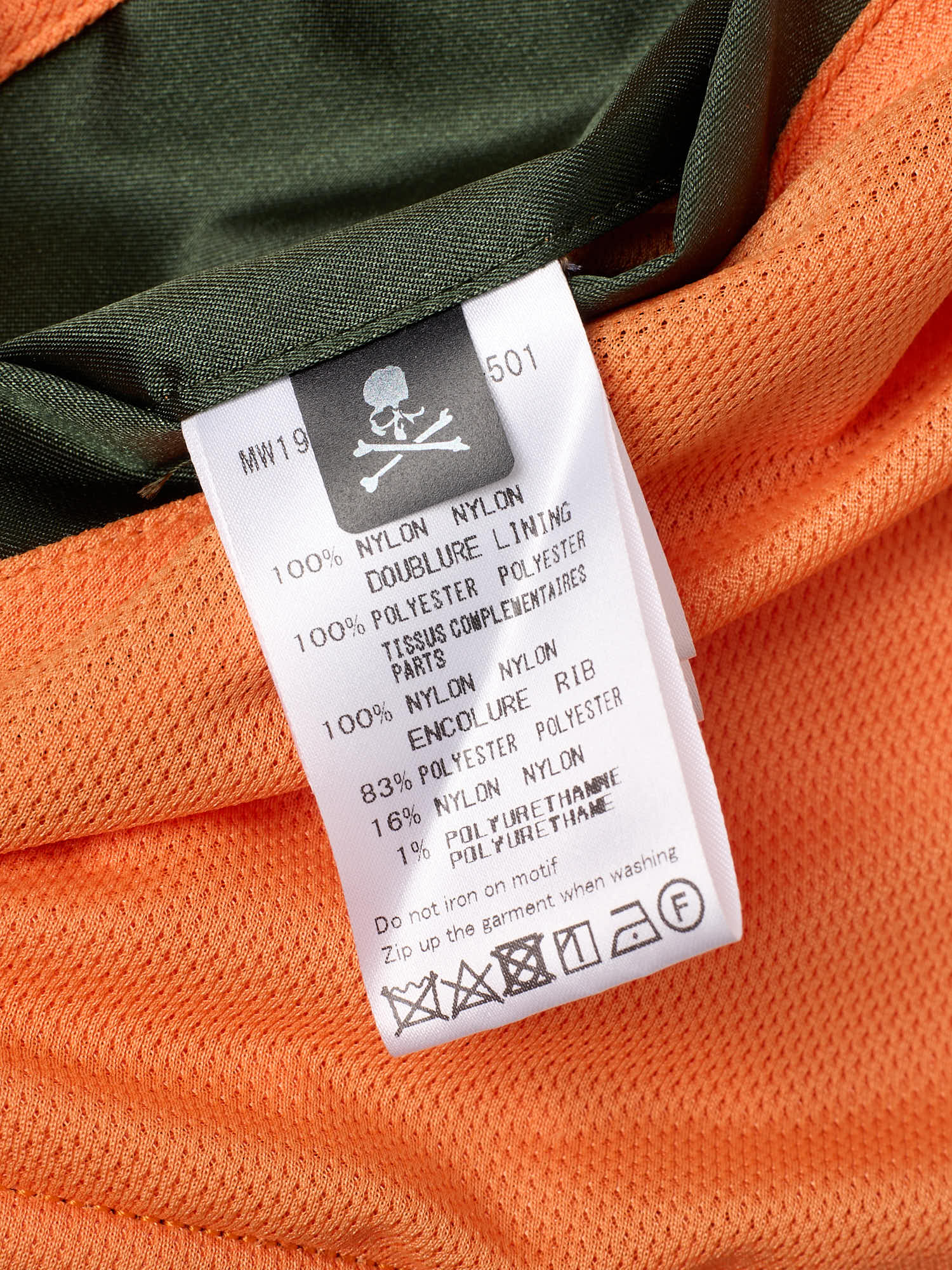 MASTERMIND WORLD Green Patch Skull MA-1 Bomber Jacket