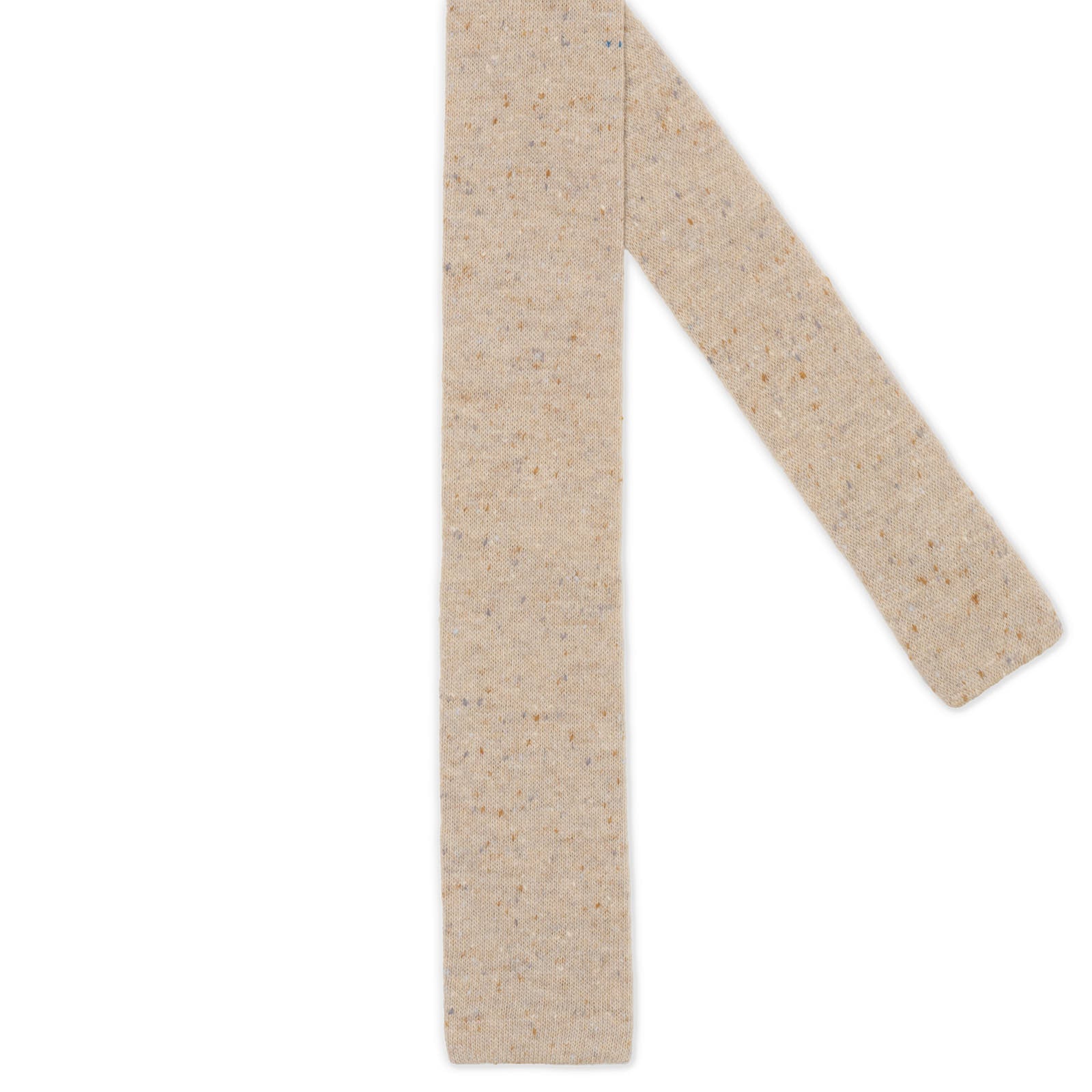 MATTABISCH FOR VANNUCCI Beige Micro Pattern Wool Knit Tie NEW