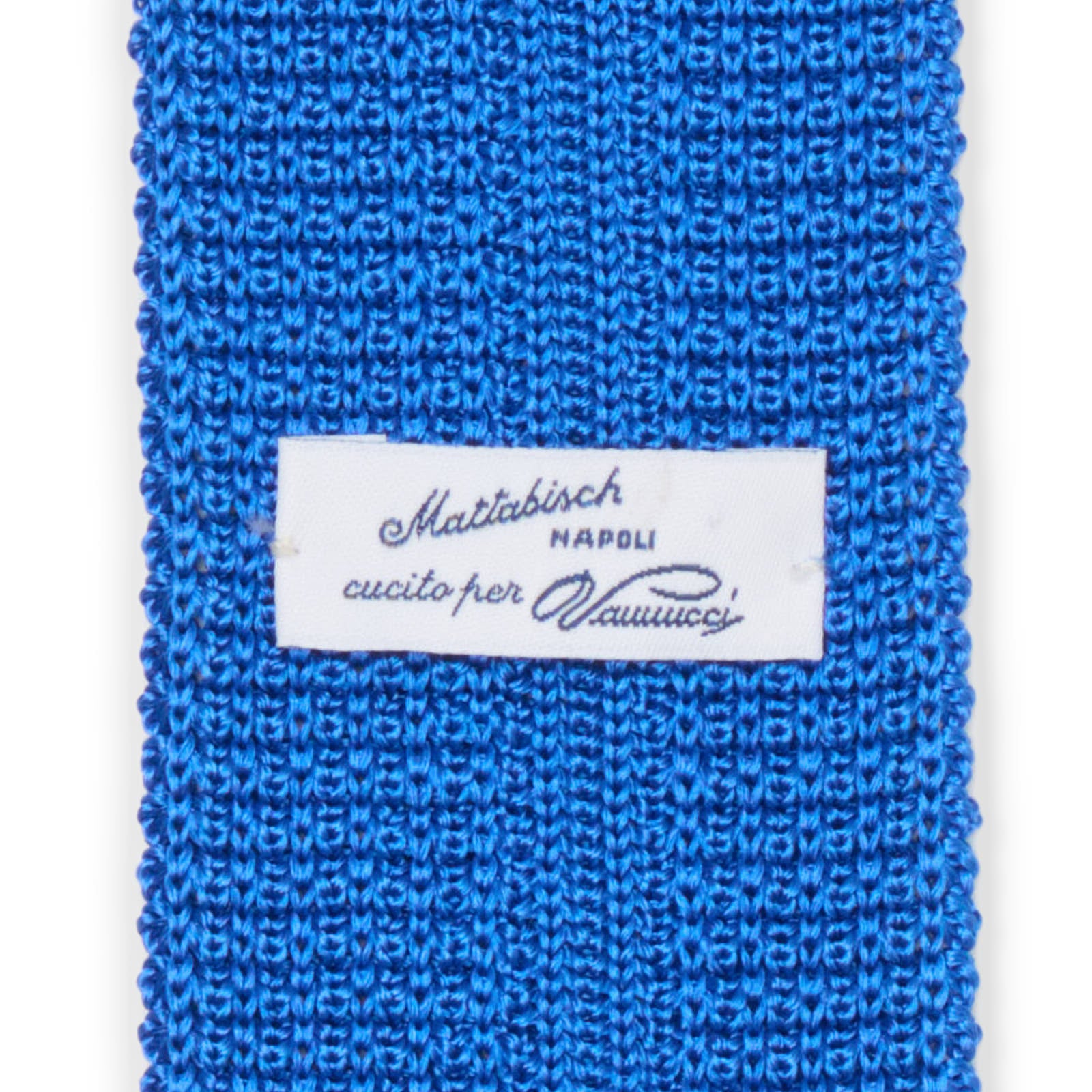 MATTABISCH FOR VANNUCCI Blue Silk Knit Tie NEW