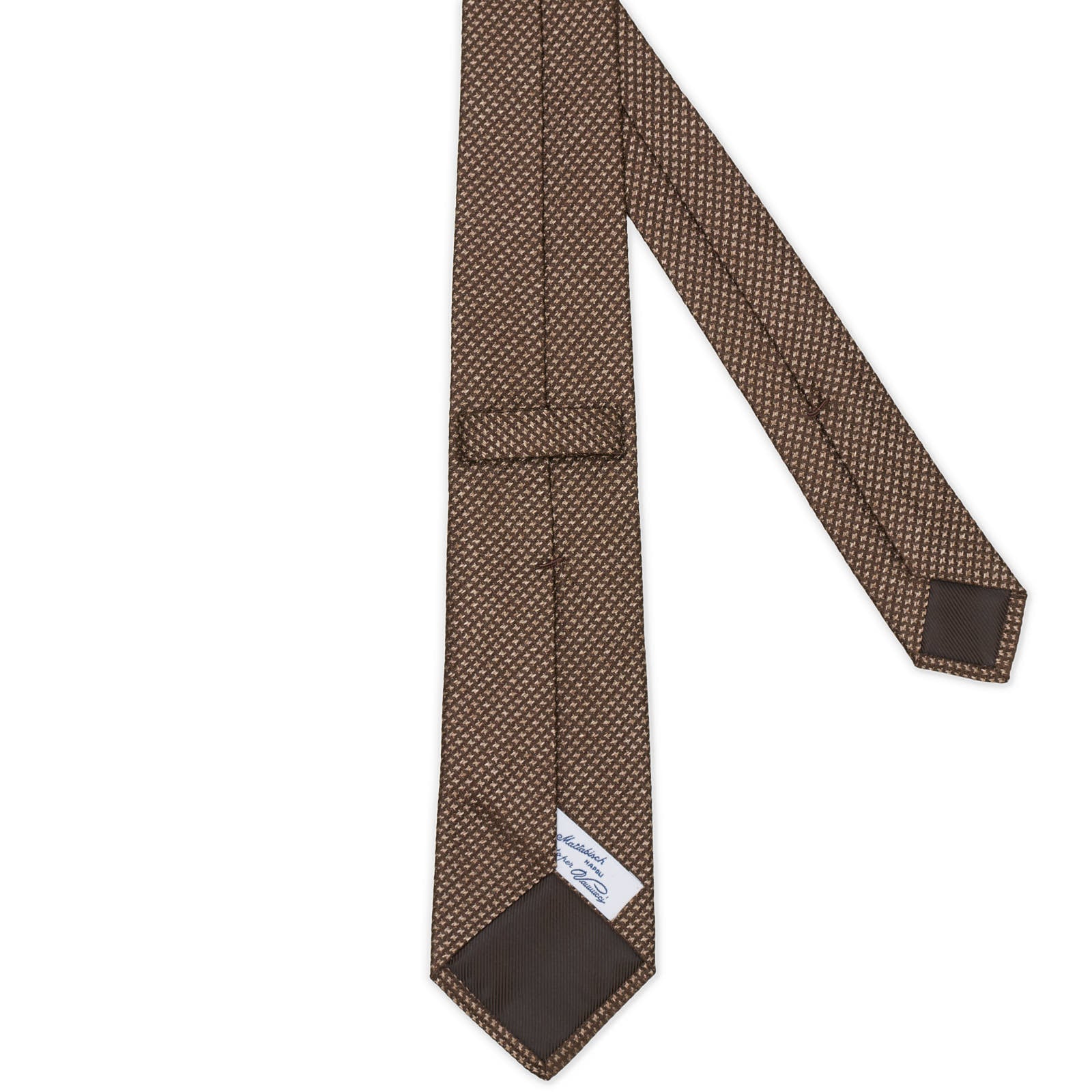 MATTABISCH FOR VANNUCCI Brown Nailhead Silk Tie NEW