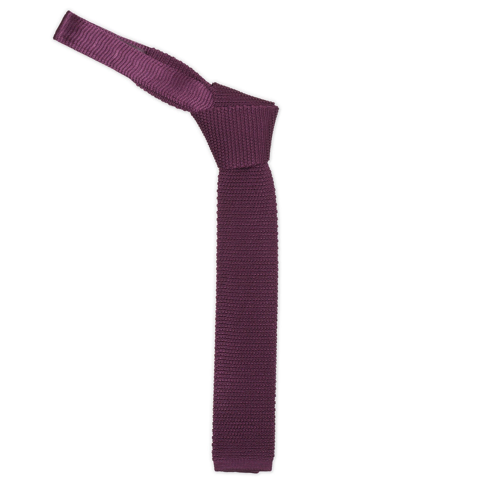 MATTABISCH FOR VANNUCCI Dark Purple Silk Knit Tie NEW