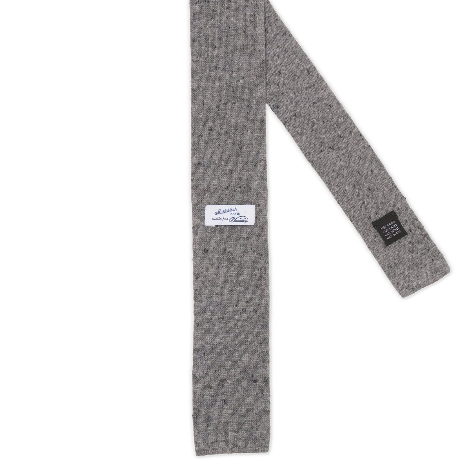 MATTABISCH FOR VANNUCCI Gray Wool Knit Tie NEW