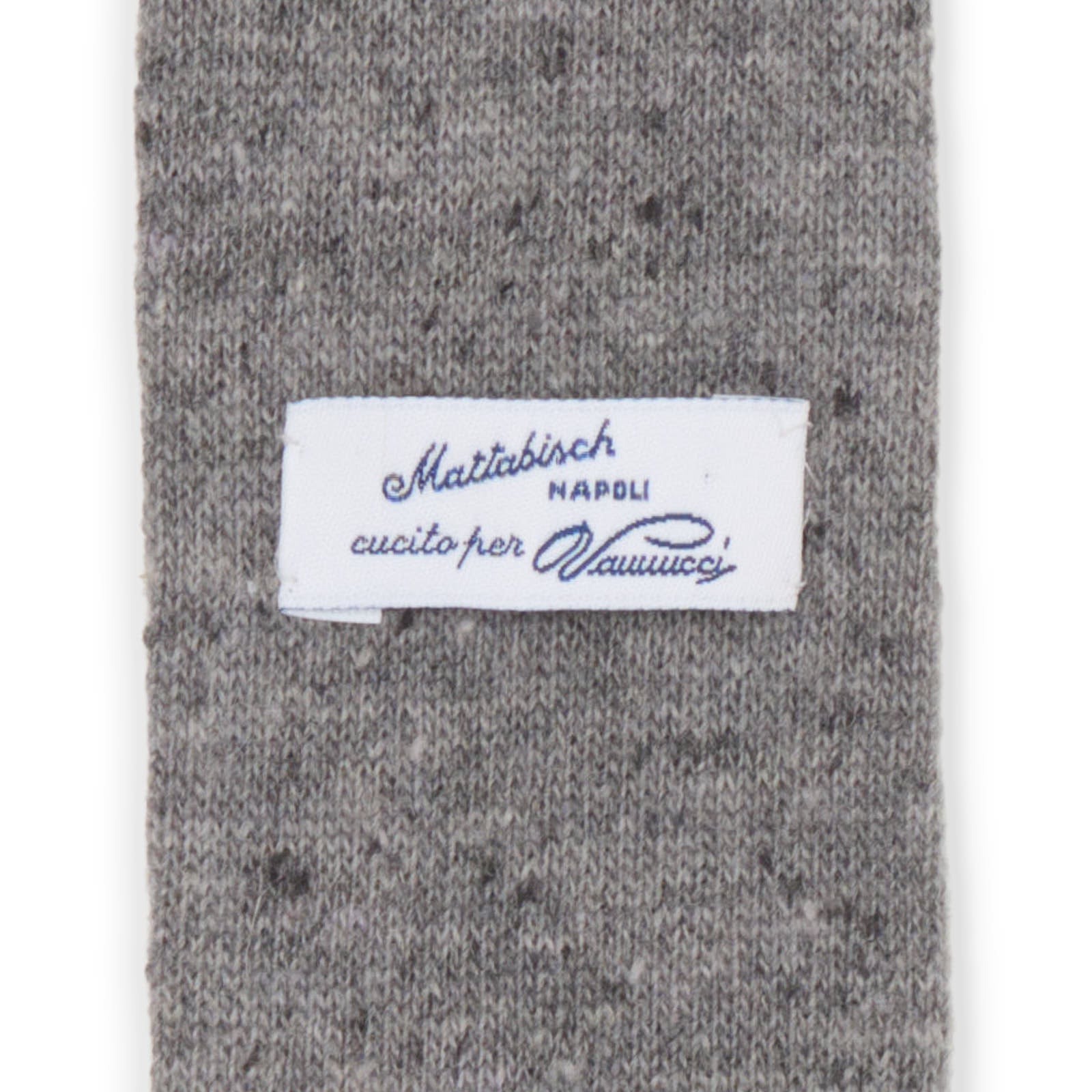 MATTABISCH FOR VANNUCCI Gray Wool Knit Tie NEW