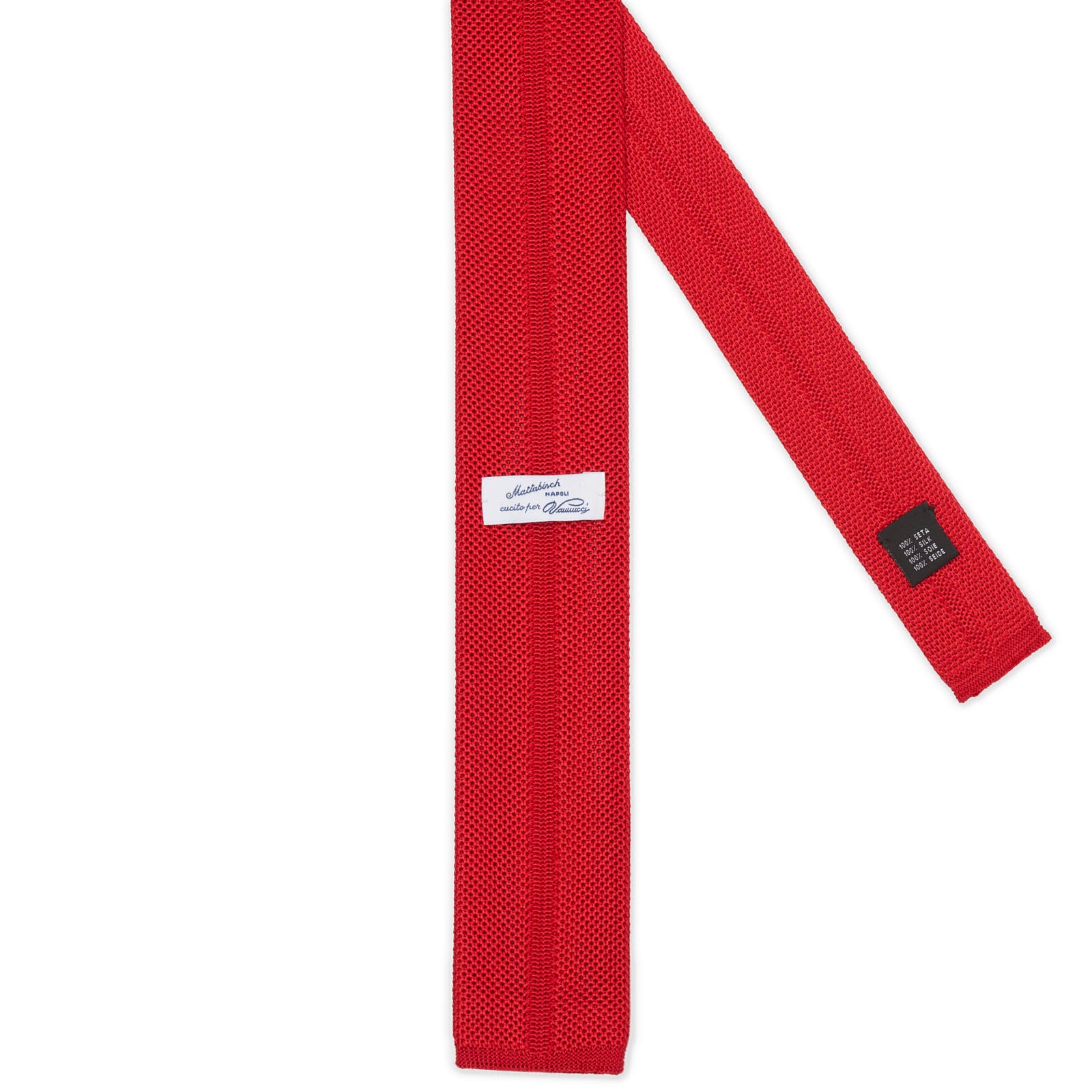 MATTABISCH FOR VANNUCCI Red Silk Knit Tie NEW