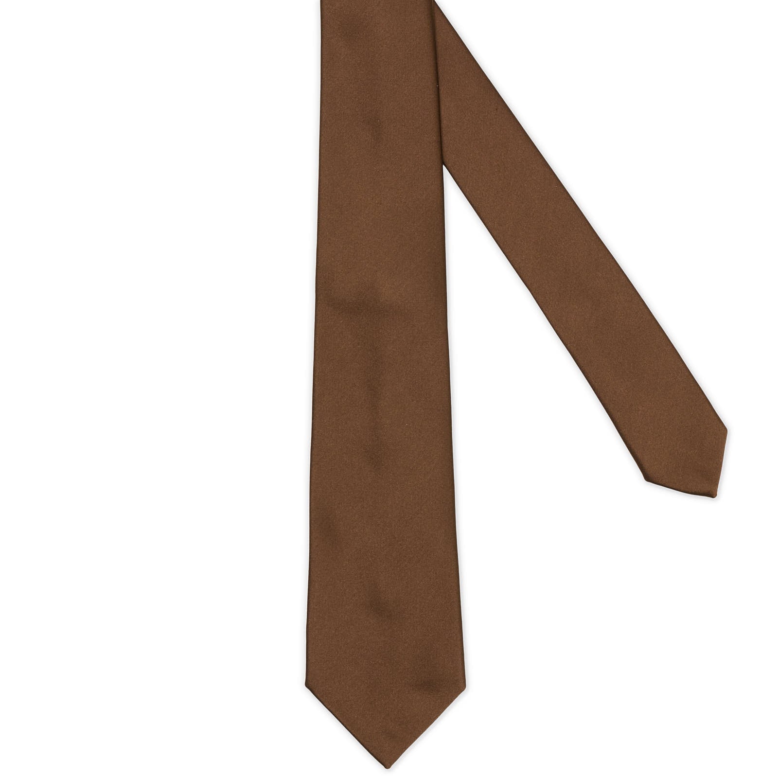 MATTABISCH FOR VANNUCCI Satin Brown Silk Tie NEW