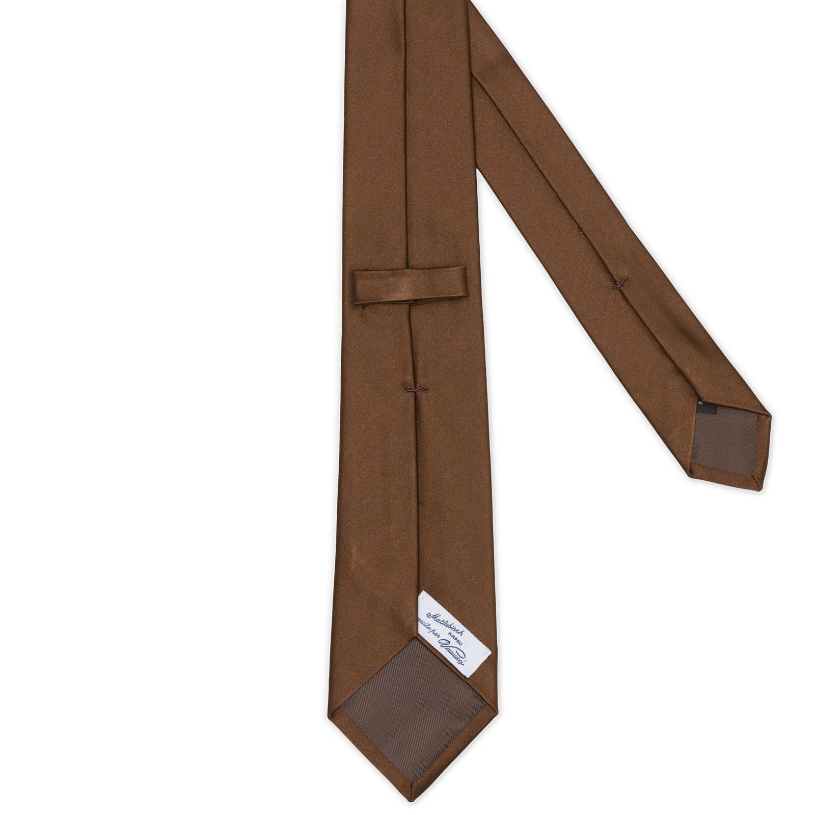 MATTABISCH FOR VANNUCCI Satin Brown Silk Tie NEW