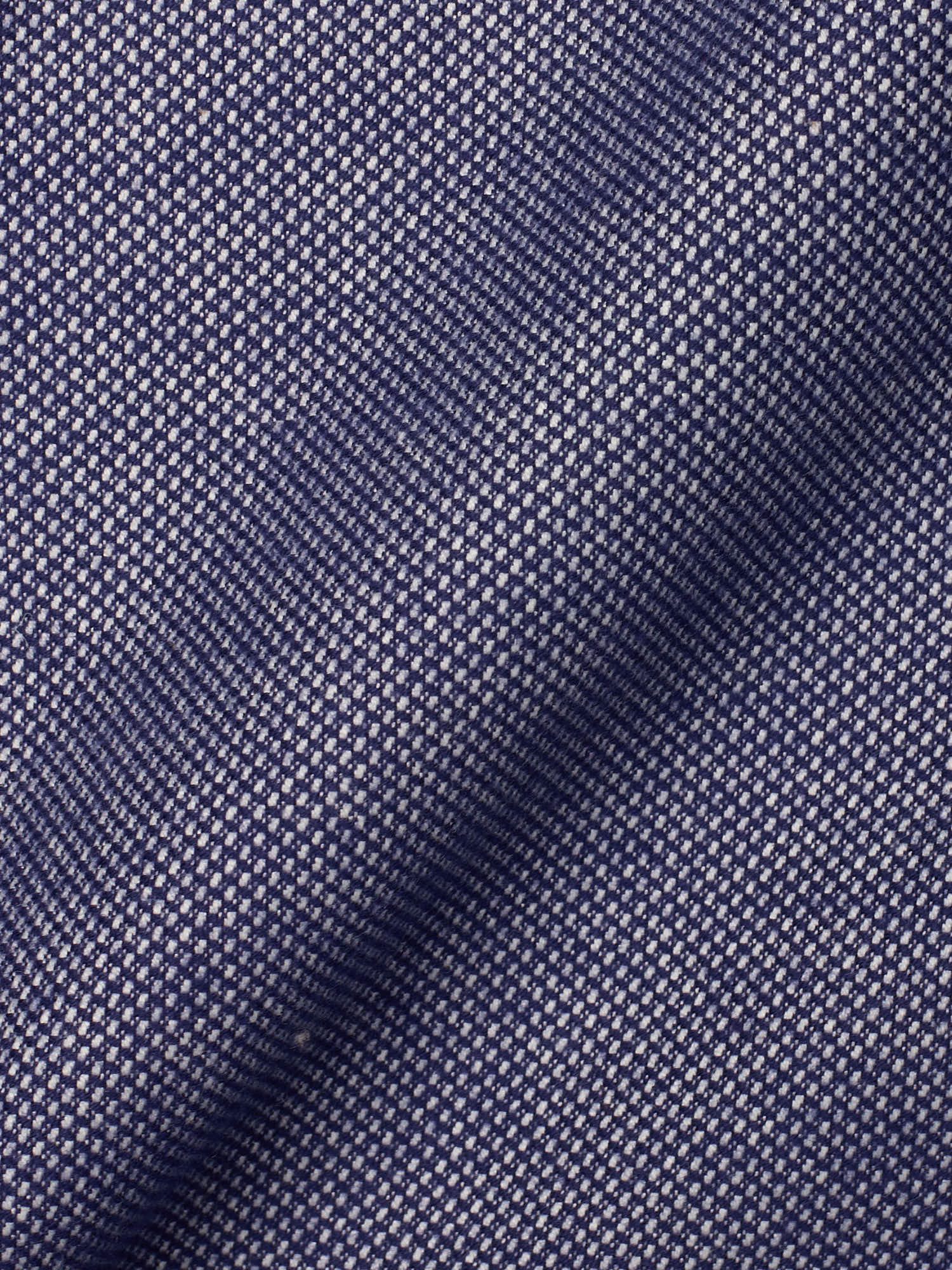 MATTABISCH Napoli Handmade Blue Birdseye Dress Shirt 17 Slim Fit L