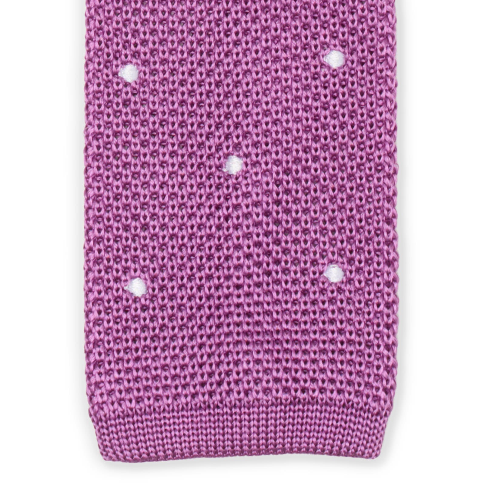 MATTABISCH Purple Dotted Silk Knit Tie NEW