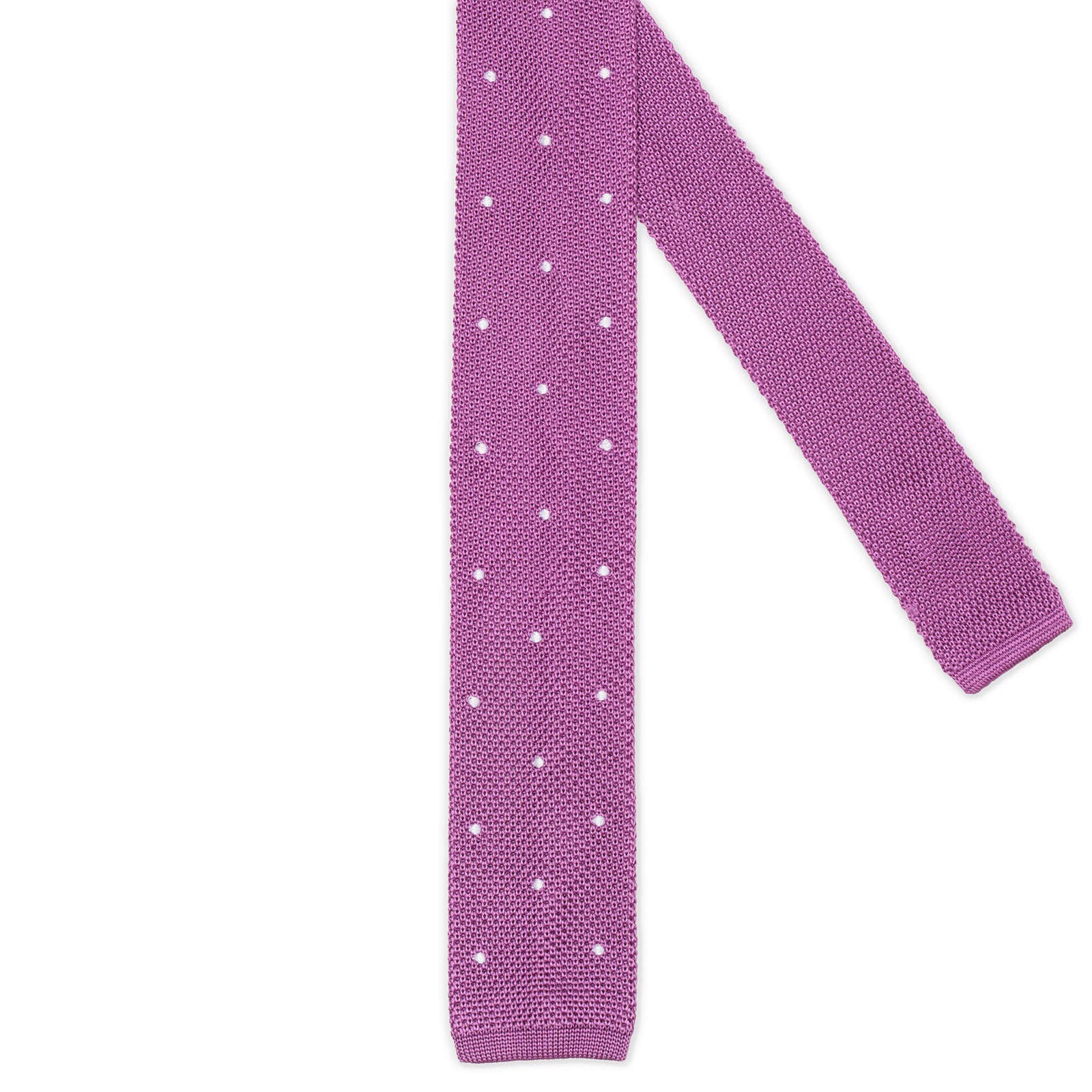 MATTABISCH Purple Dotted Silk Knit Tie NEW