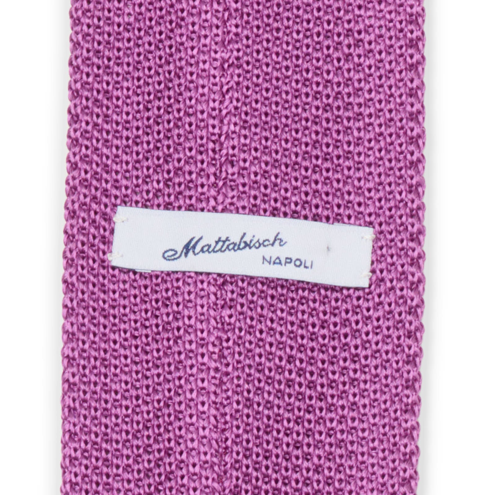 MATTABISCH Purple Dotted Silk Knit Tie NEW