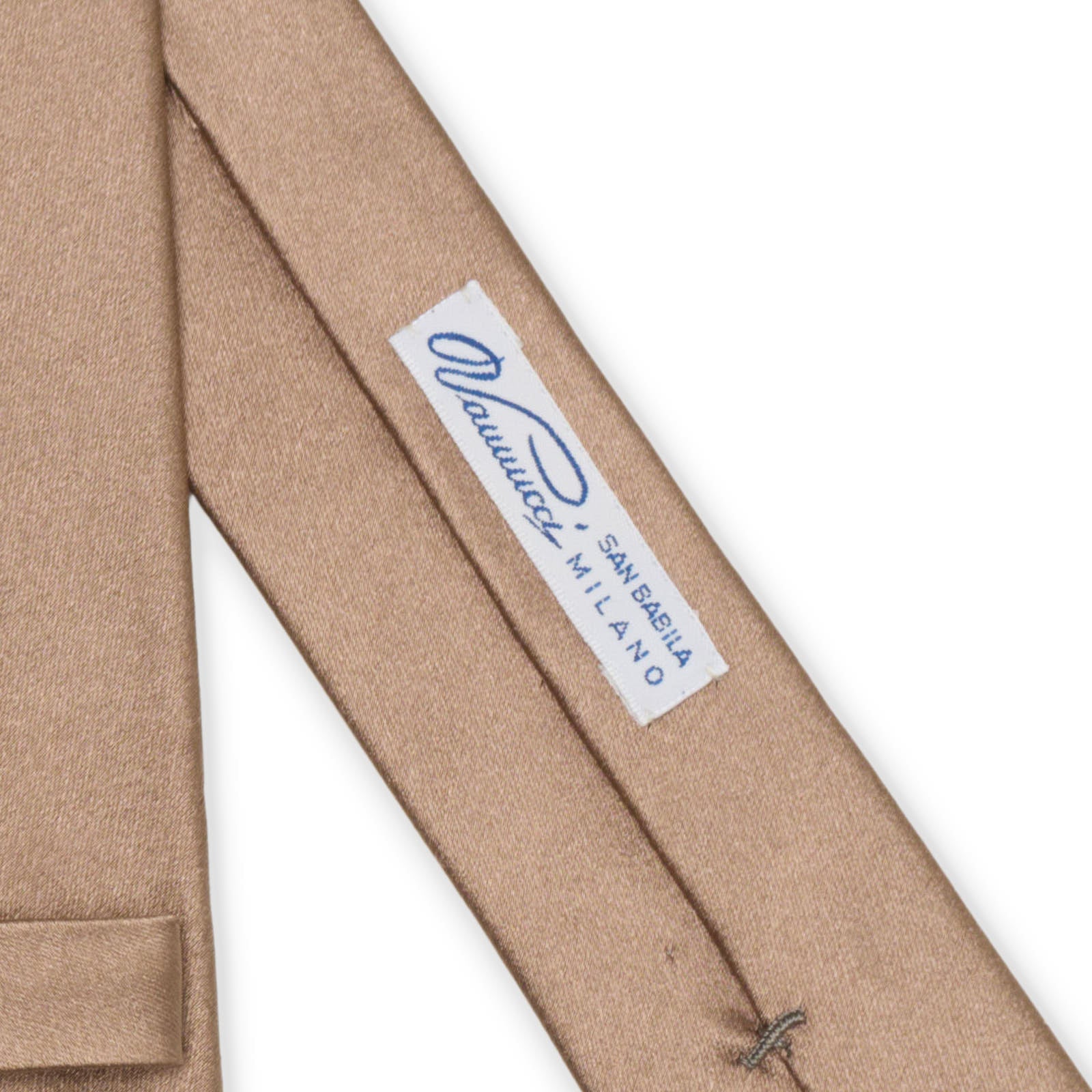 MATTABISCH Satin Light Brown Silk Tie NEW