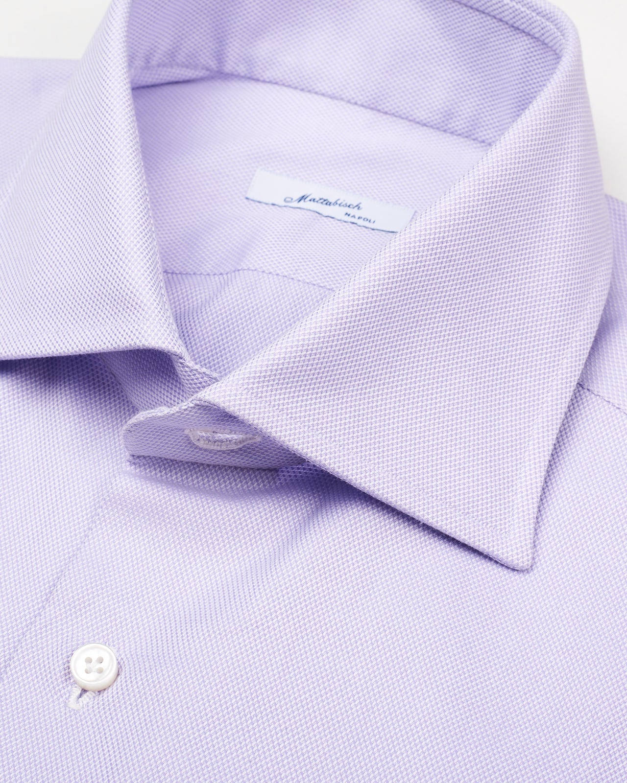 MATTABISCH by Kiton Handmade Purple Dobby Cotton Dress Shirt 39 NEW 15.5 Slim Fit MATTABISCH