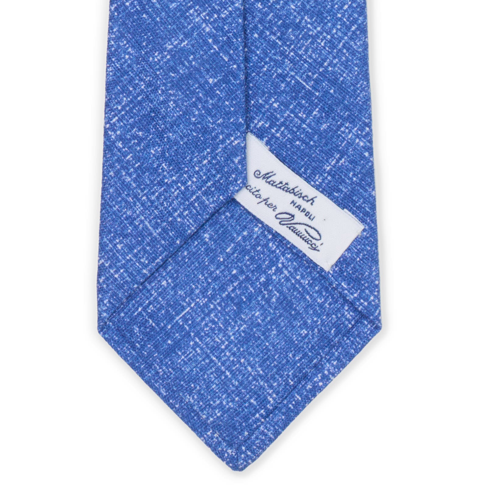 MATTABISCH for VANNUCCI Blue Abstract Linen-Cotton Tie NEW