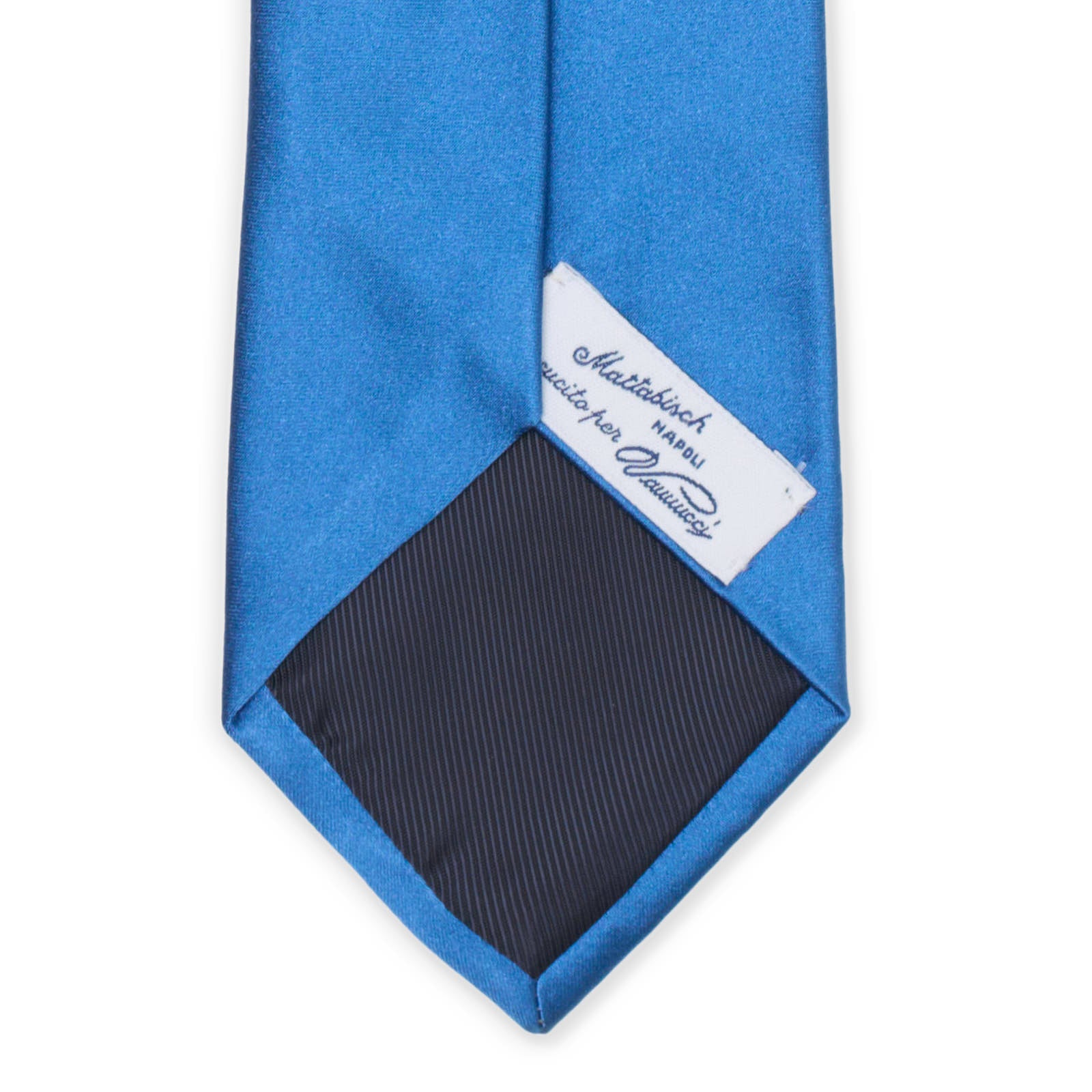 MATTABISCH for VANNUCCI Satin Blue Tie NEW
