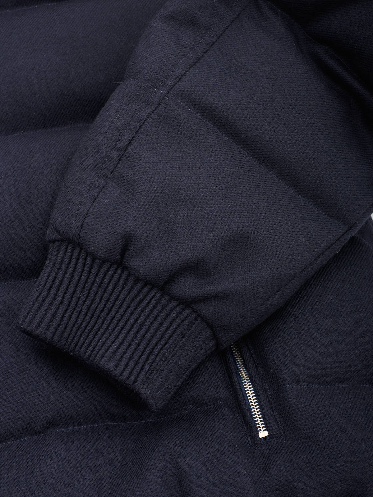 MAURO BLASI Napoli Blue Wool Hooded Puffer Down Jacket M NEW 50