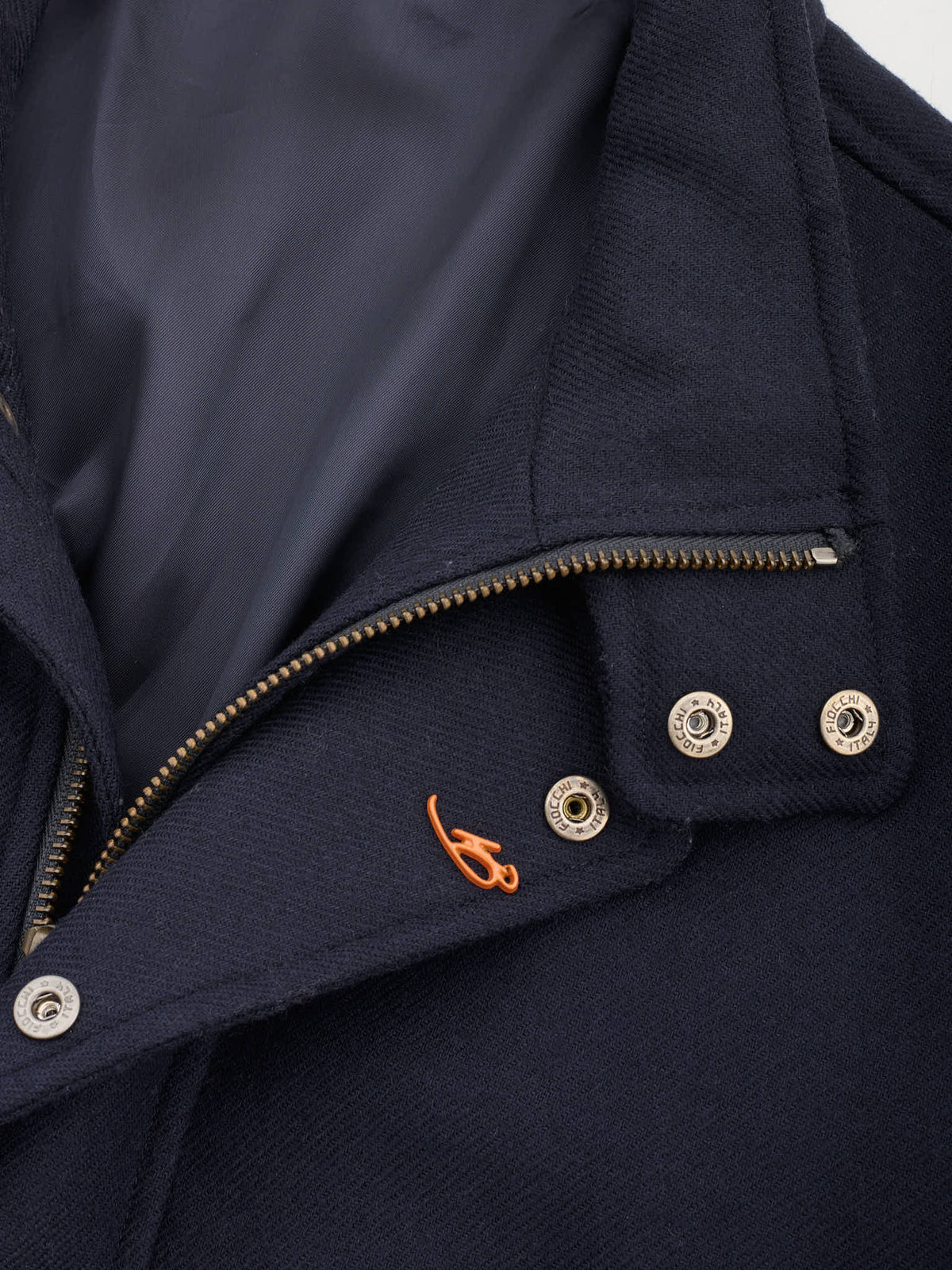 MAURO BLASI Napoli Navy Blue Wool Bomber Jacket M NEW 50