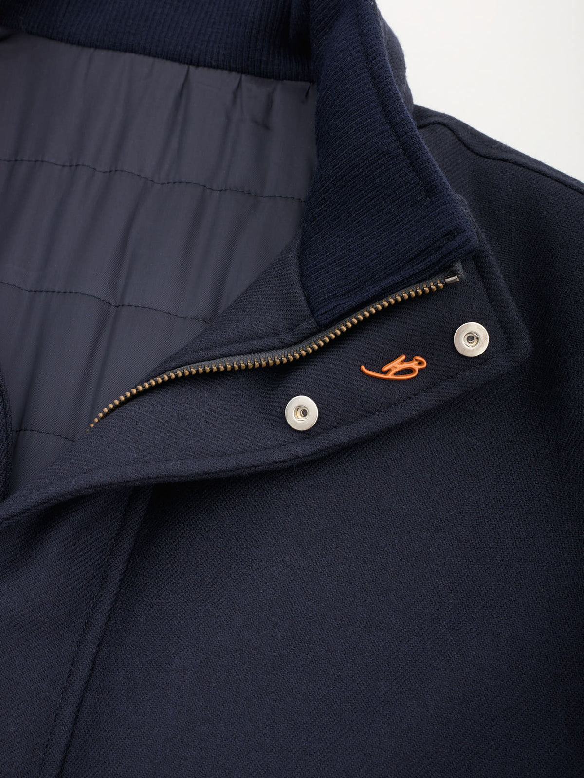 MAURO BLASI Napoli Navy Blue Wool Insulated Long Jacket M NEW 50