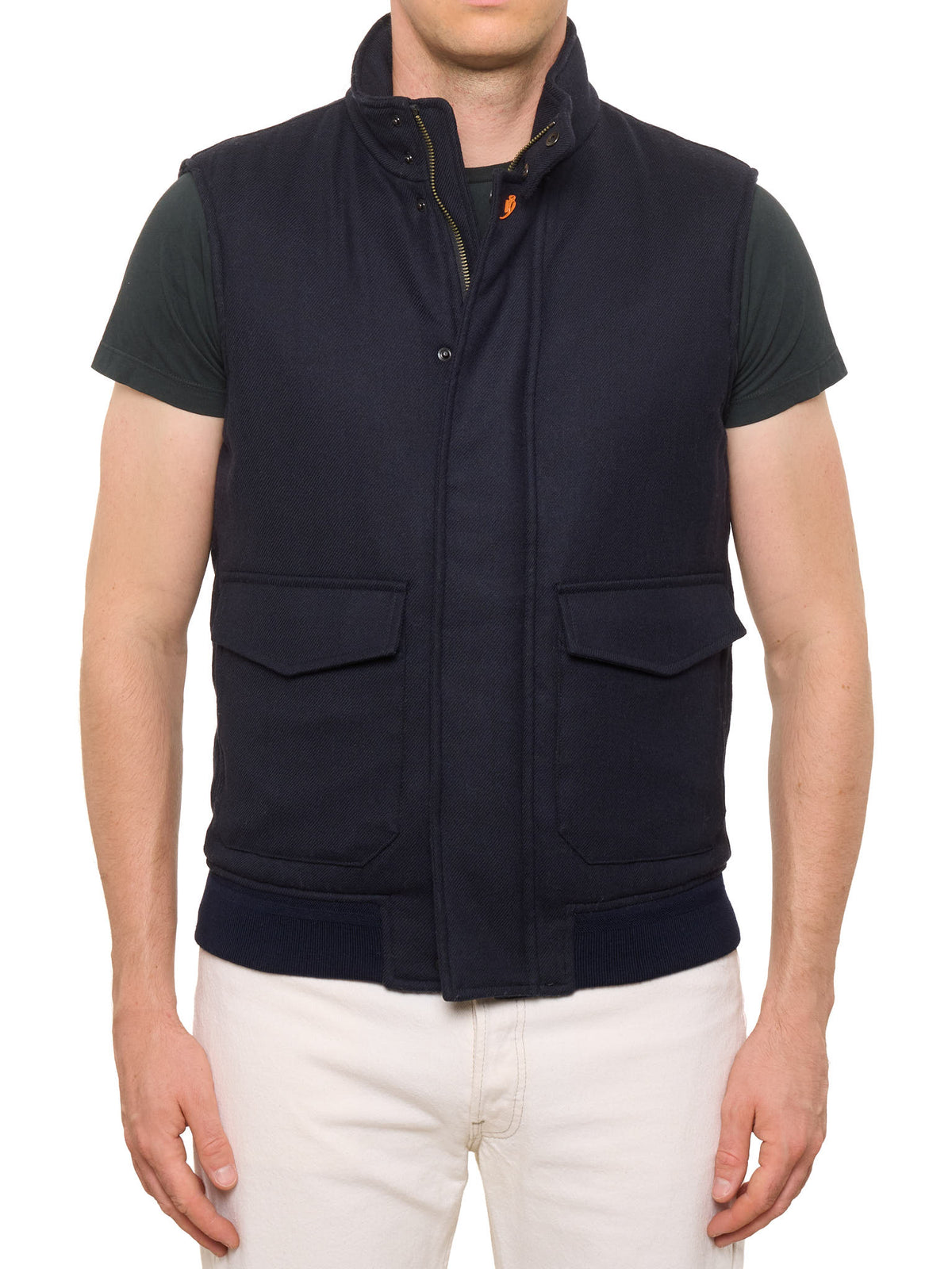 MAURO BLASI Napoli Navy Blue Wool Vest M NEW 50