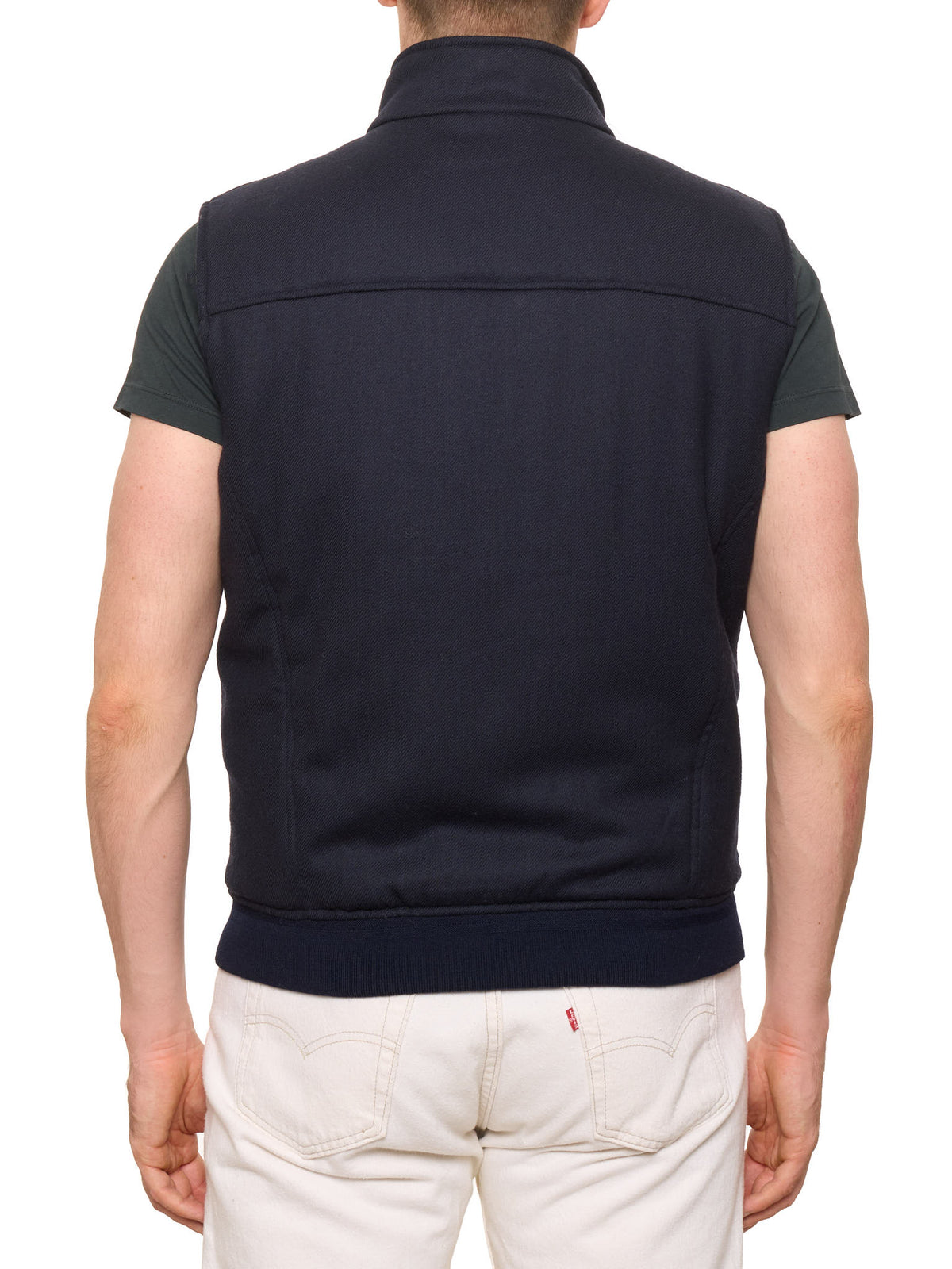 MAURO BLASI Napoli Navy Blue Wool Vest M NEW 50