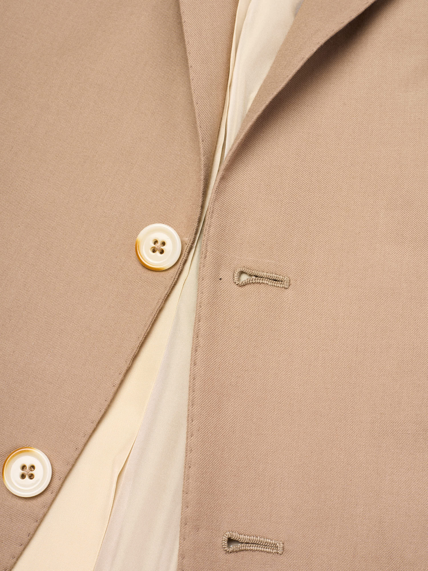 MAURO BLASI Napoli Tan Wool-Silk-Cotton Twill Suit