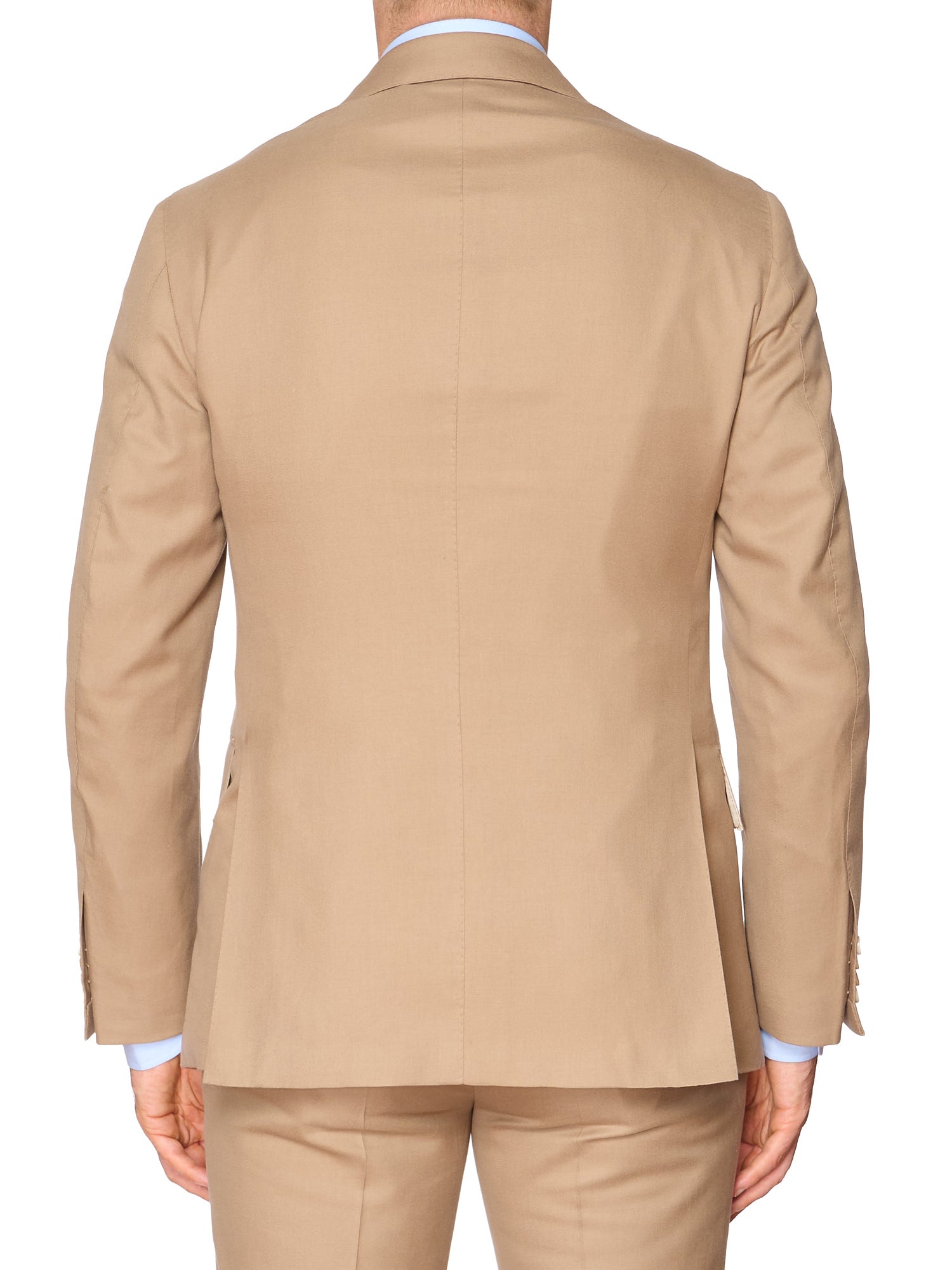 MAURO BLASI Napoli Tan Wool-Silk-Cotton Twill Suit