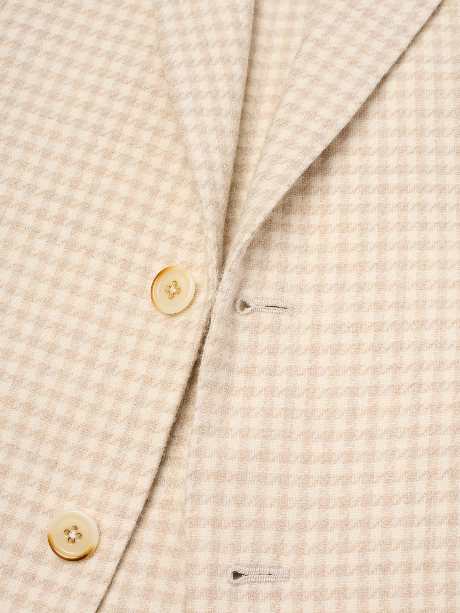 MAURO BLASI Napoli Handmade Beige Wool-Silk Blazer Jacket