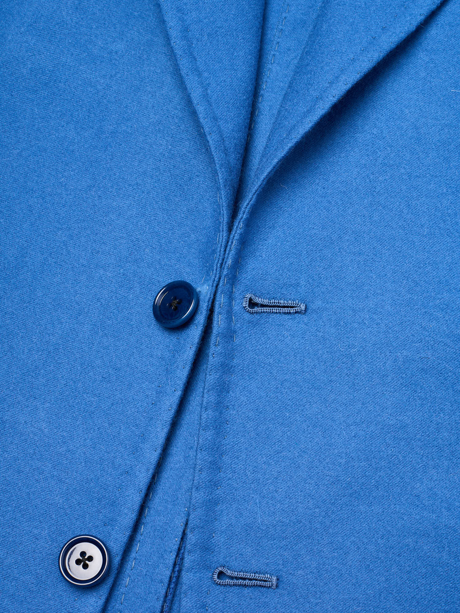 MAURO BLASI Napoli Handmade Blue Wool-Cashmere Jacket