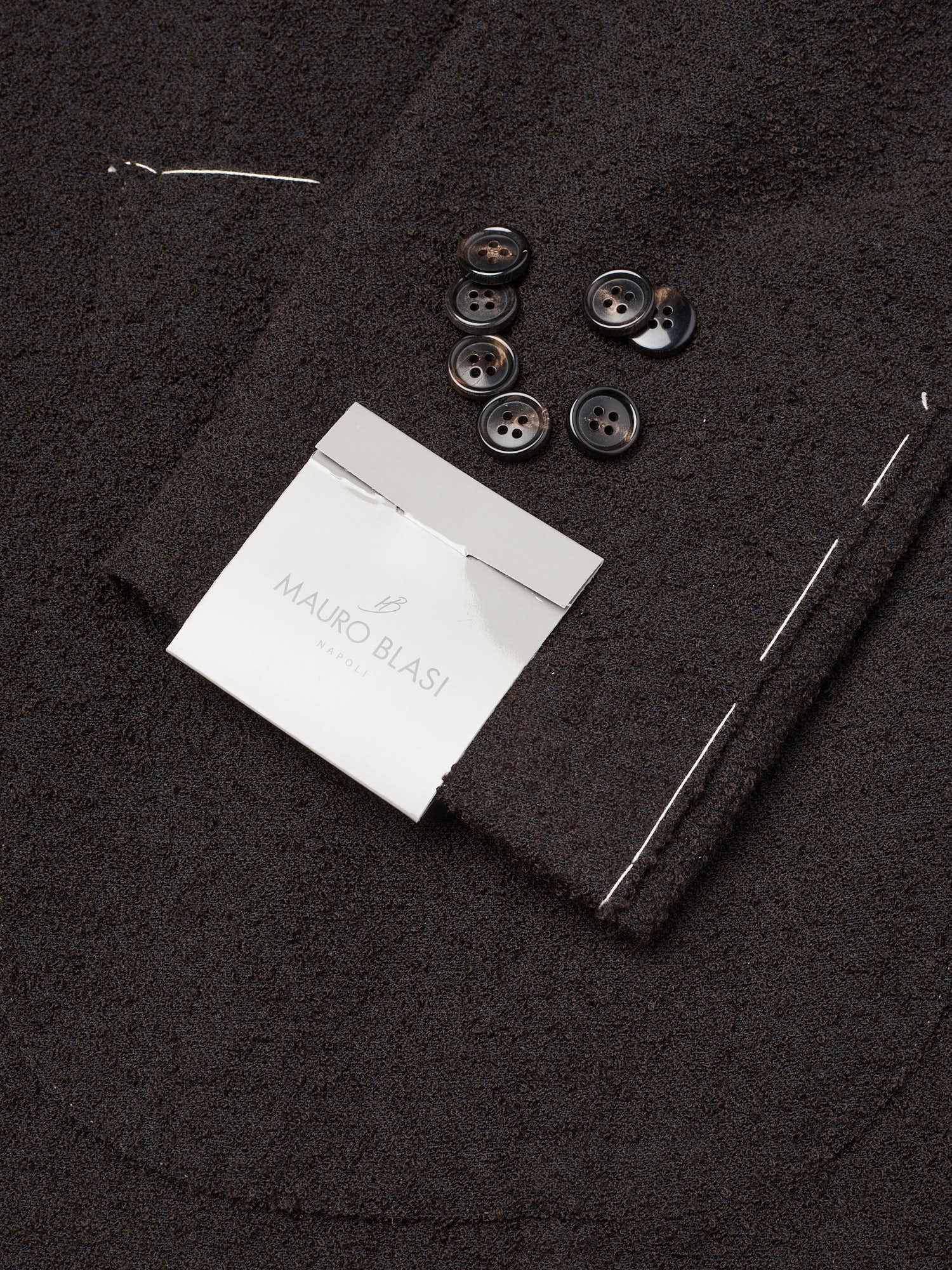 MAURO BLASI Napoli Handmade Brown Casentino Wool Stretch Jacket