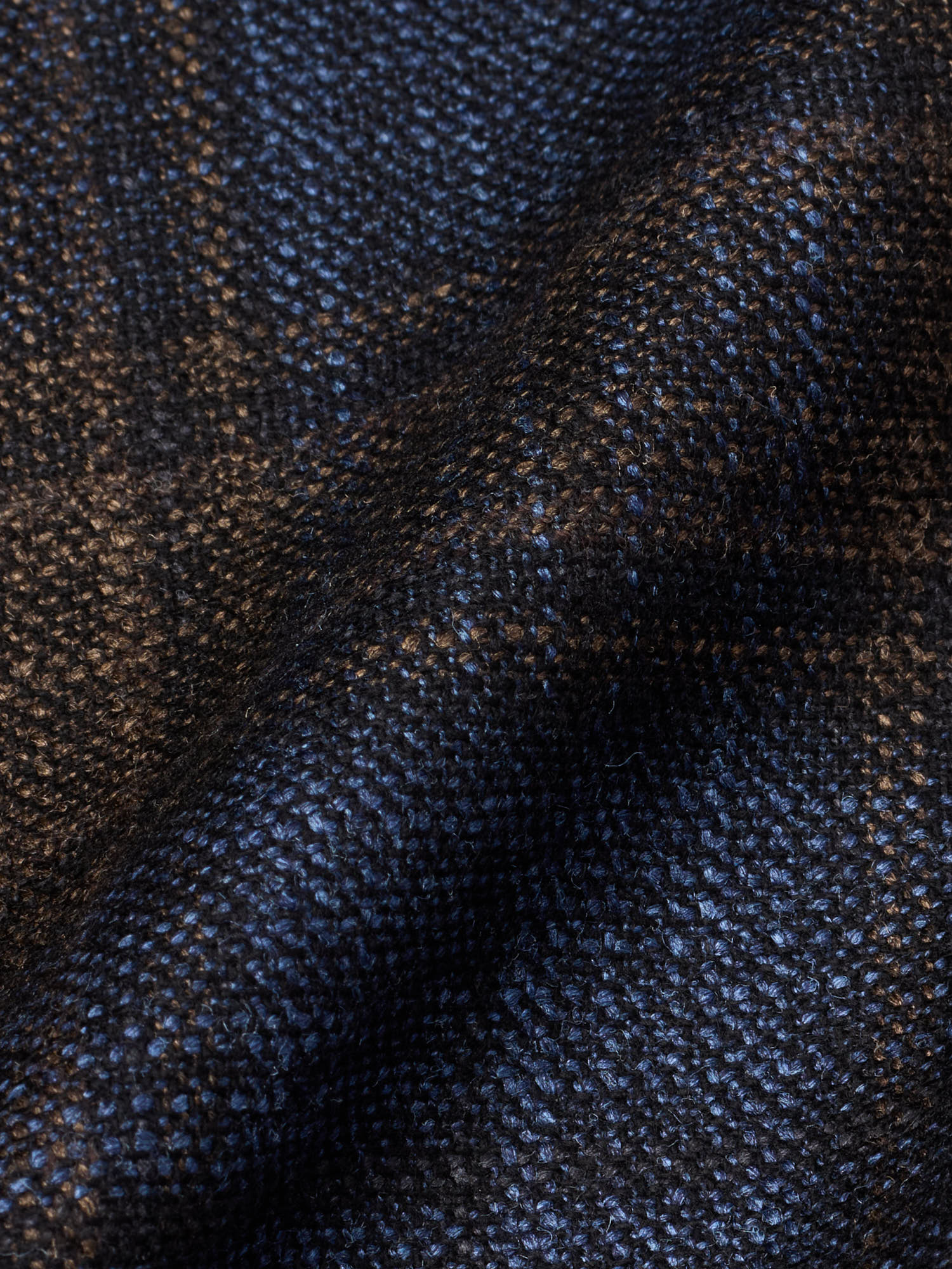 MAURO BLASI Napoli Handmade Brown Plaid Wool-Silk-Cashmere Jacket