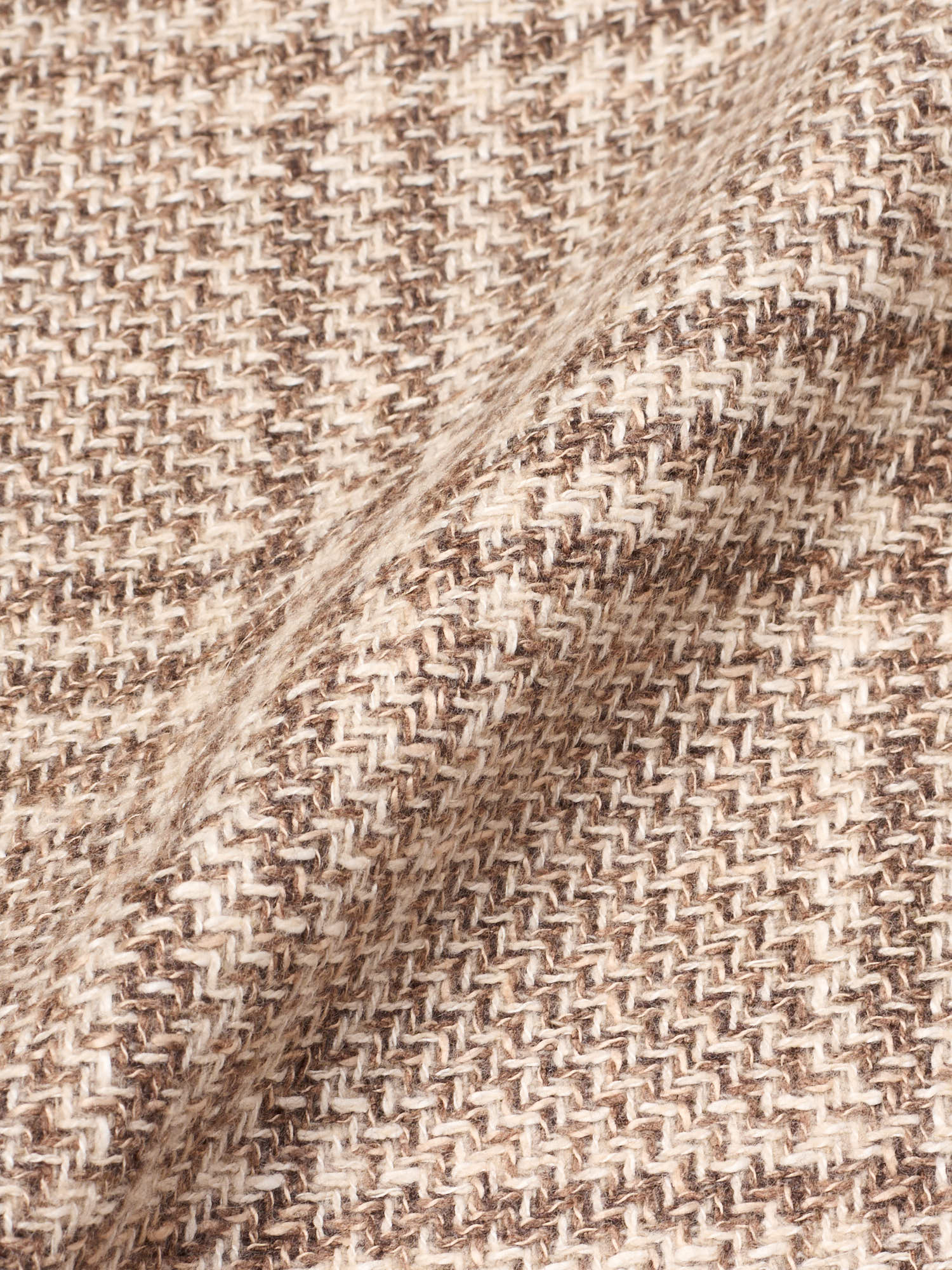 MAURO BLASI Napoli Handmade Brown Plaid Wool-Silk-Cotton Jacket