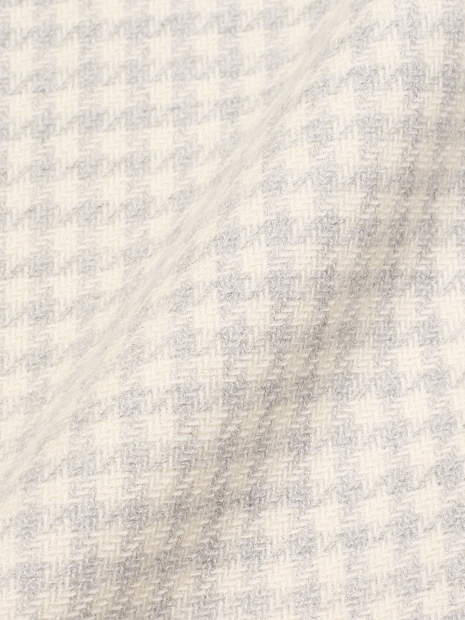 MAURO BLASI Napoli Handmade Cream Plaid Wool-Silk Double Breasted Jacket