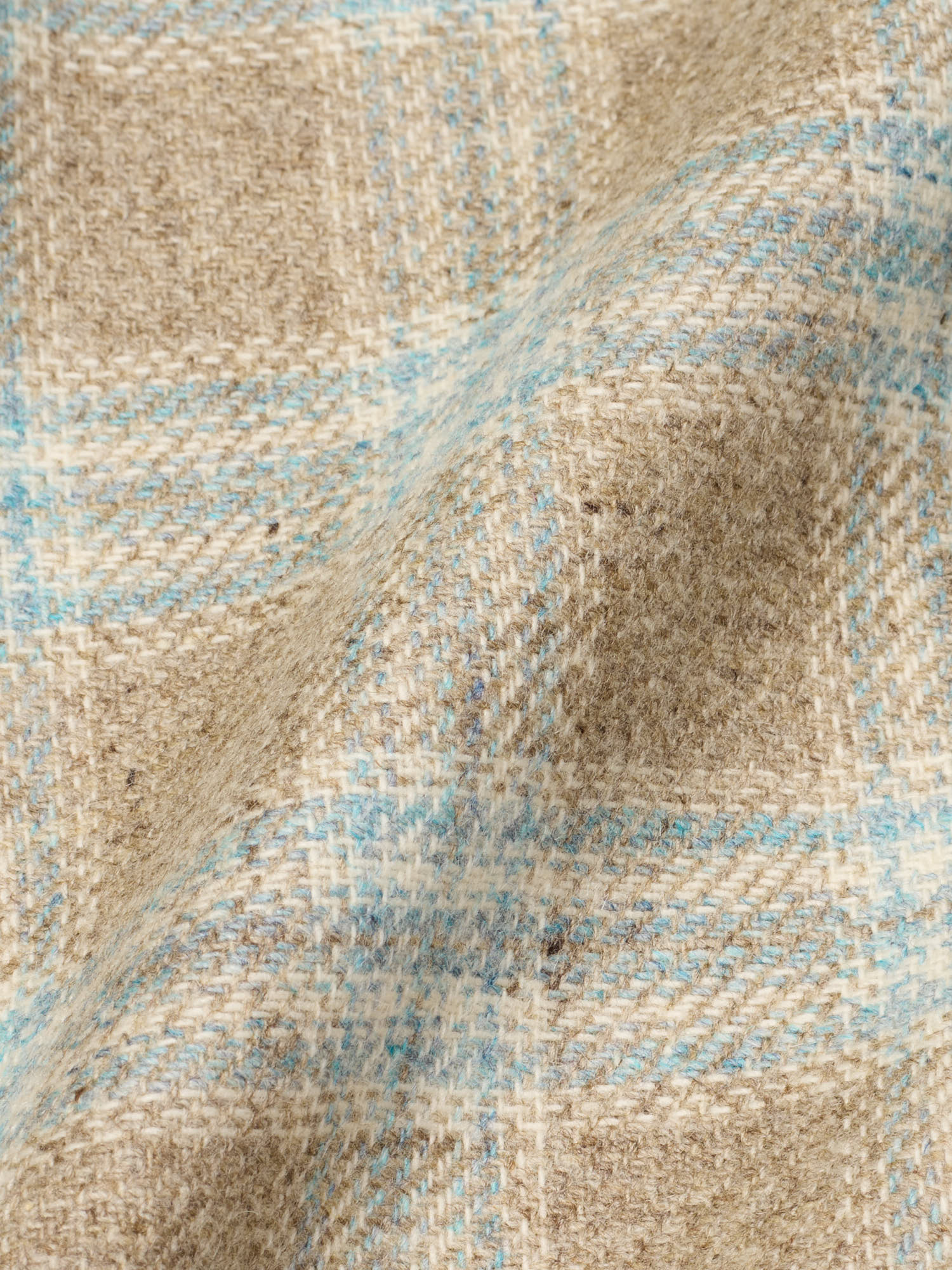 MAURO BLASI Napoli Handmade Gray-Blue Plaid Wool-Cashmere Jacket